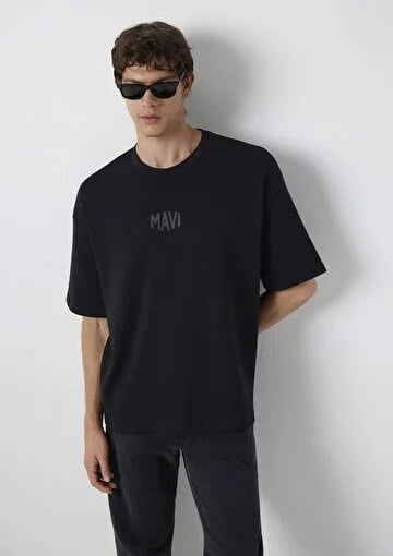 Mavi Mavi Logo  Siyah Erkek T-Shirt 0613581-900