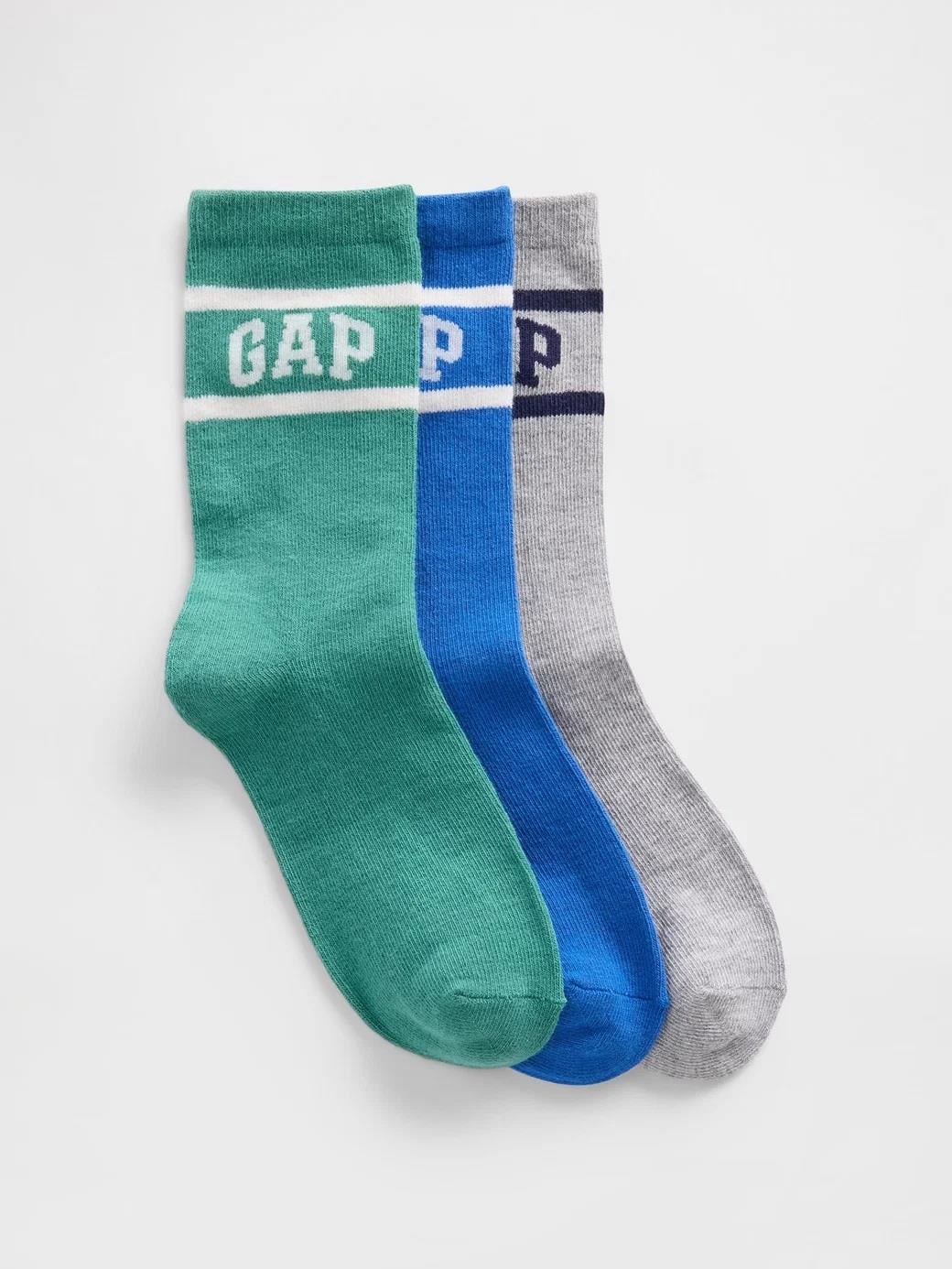 Gap Erkek Çocuk Gap Logo Crew Çorap (3'lü)-000868190-0003