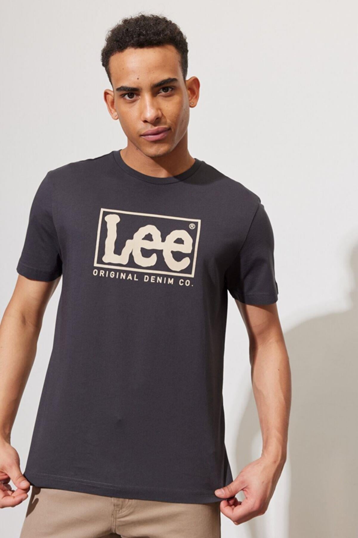Lee Lightweight SS XM Wobbly Logo Crew Neck Bisiklet Yaka T-shirt L68TYSON