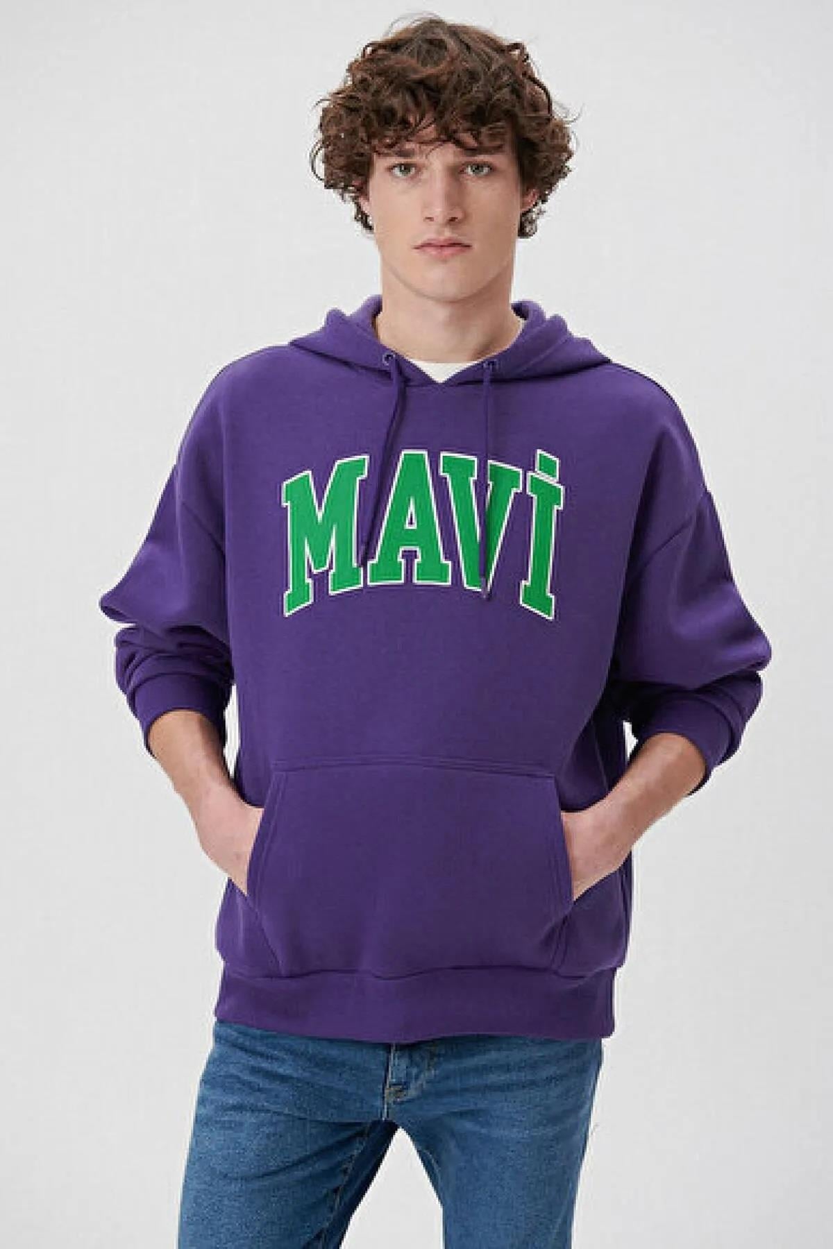 Mavi Baskılı Canlı Mor Sweatshirt 067149-70693