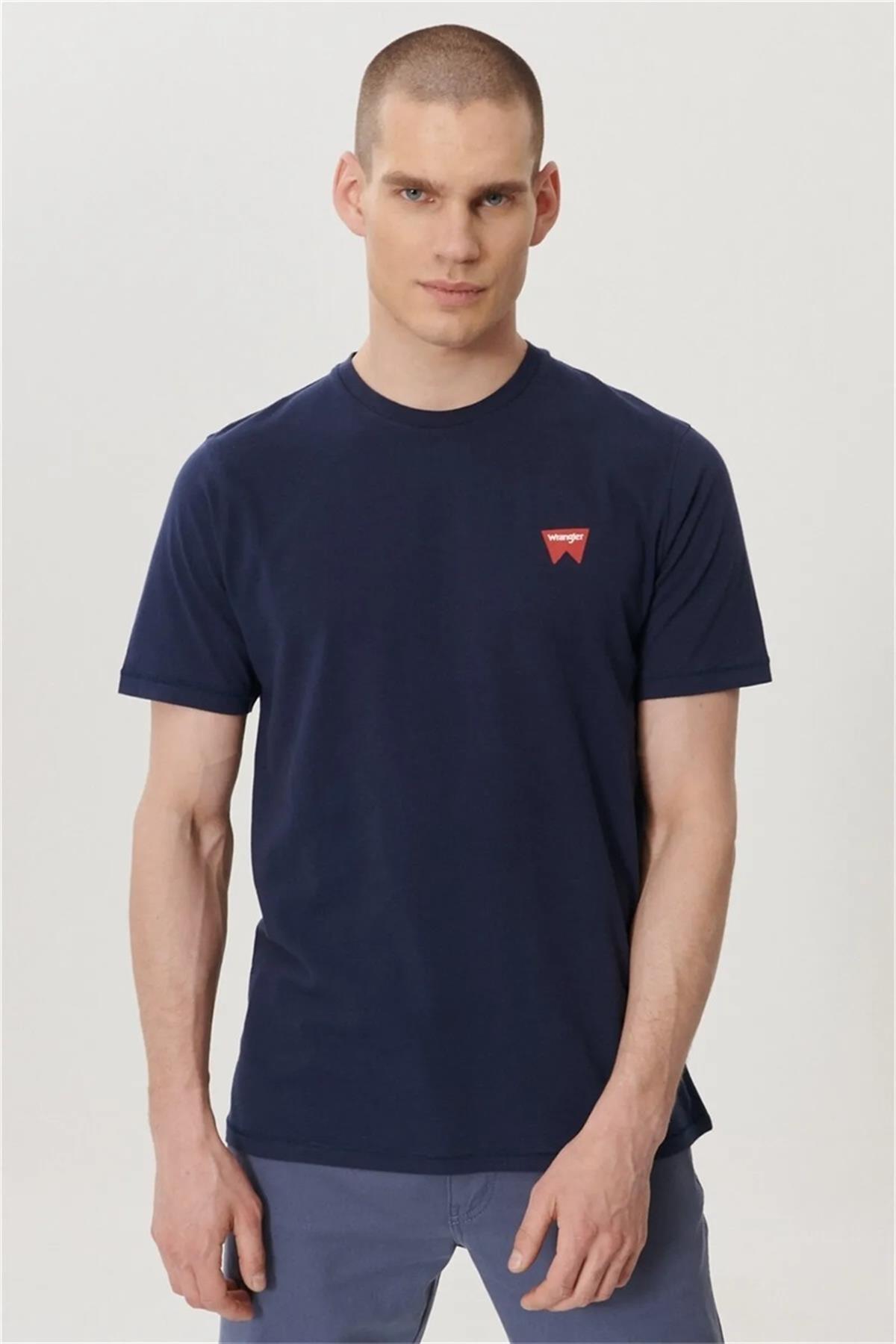 Wrangler Lightweight SS Small Sign Off Logo Crew Neck Bisiklet Yaka T-shirt W7C07D335