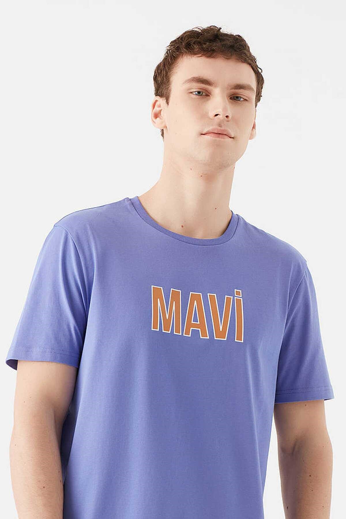 Mavi  Logo  Koyu Eflatun Erkek T-Shirt