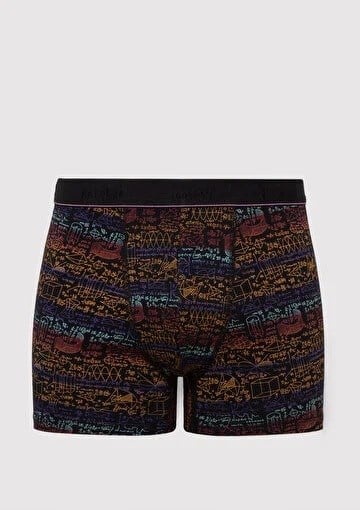 Mavi Baskılı Erkek Boxer 0910456-900