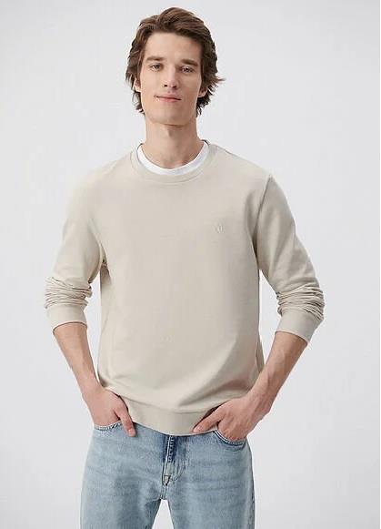 Mavi Bisiklet Yaka Bej Basic Sweatshirt 0610060-70055