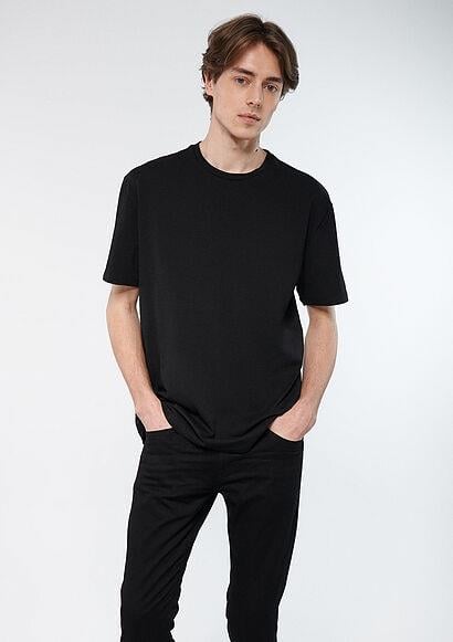 Mavi Bisiklet Yaka  Siyah Erkek T-Shirt 0610136-900