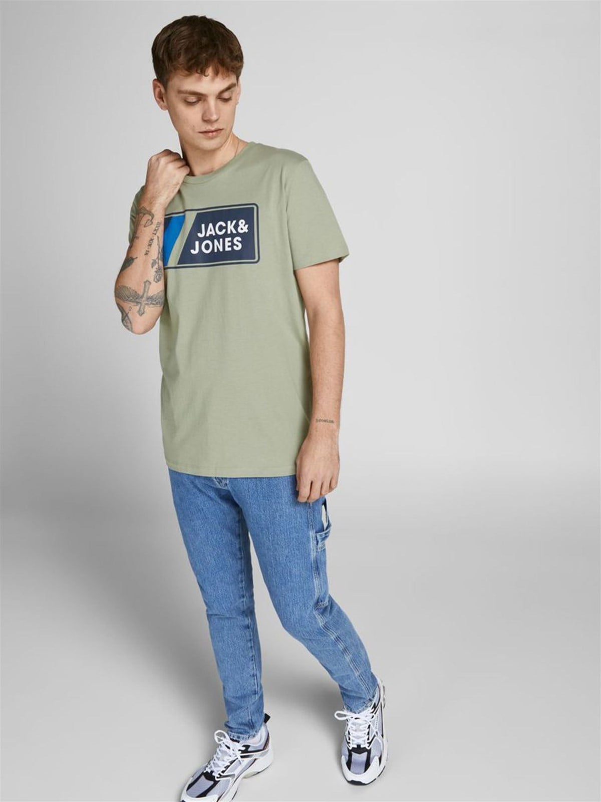 Jack&Jones Jcojake Tee Ss Crew Neck Fst Erkek T-Shirt 12207493