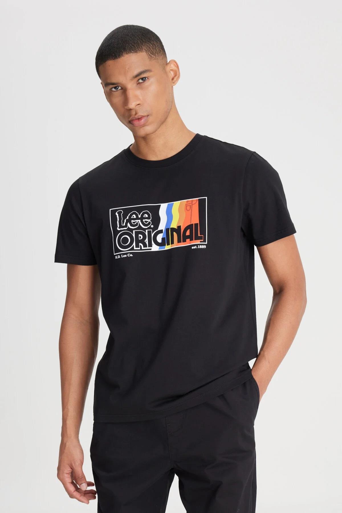Lee Bisiklet Yaka Erkek T-shirt LL07FE001