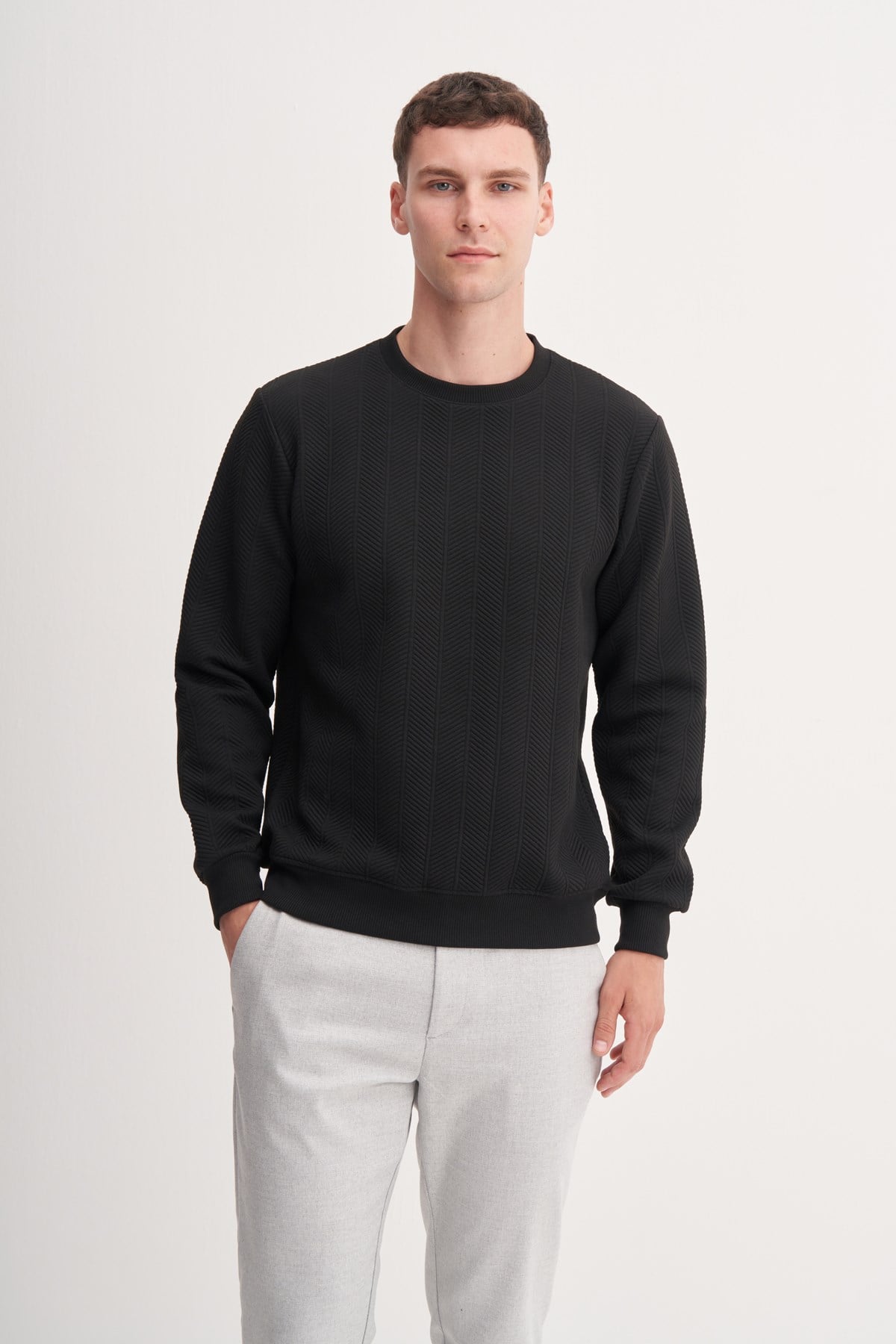 Cazador Erkek Bisiklet Yaka Sweatshirt 26KC53395