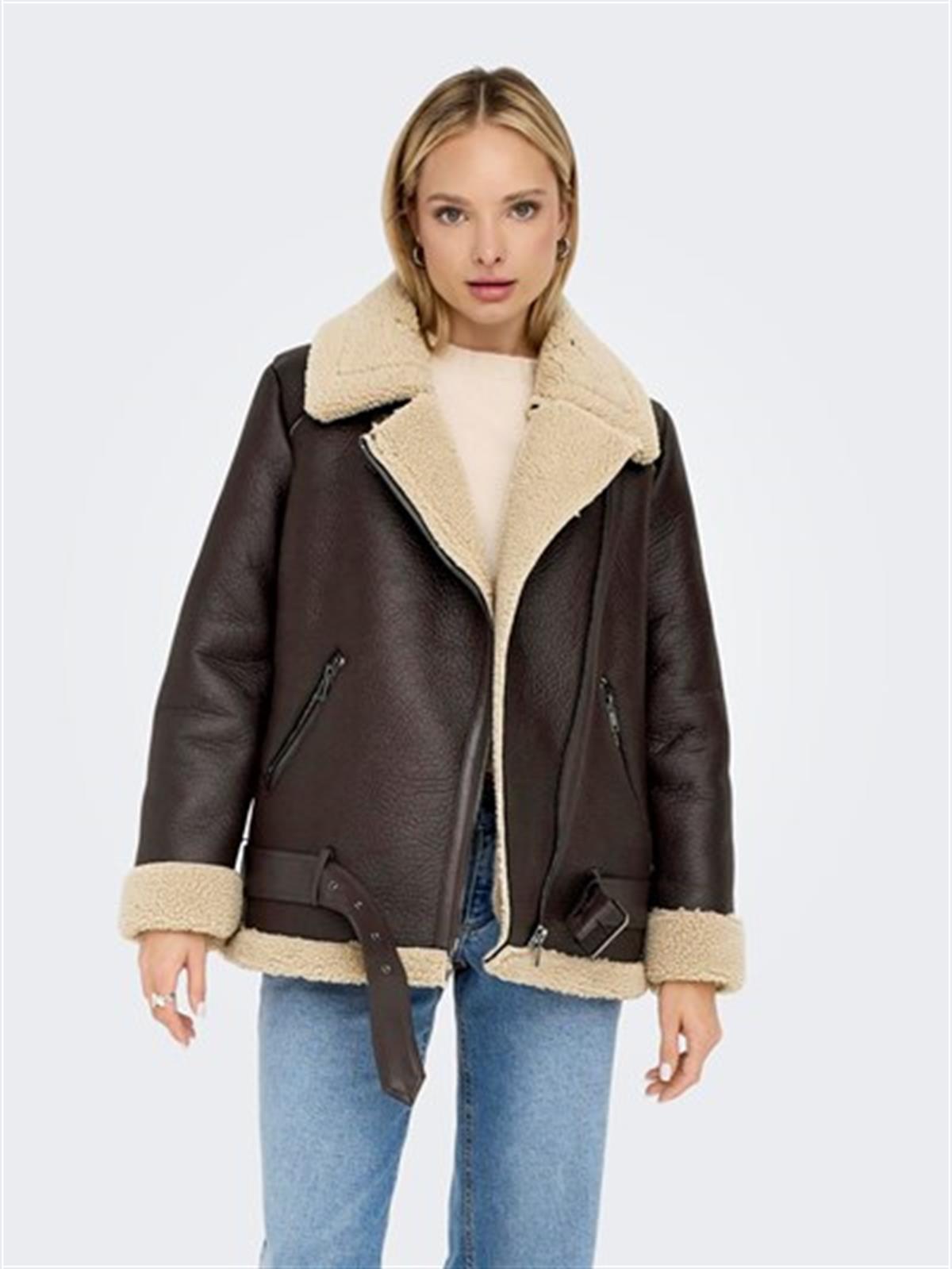 Only Onlnewlıs Faux Leather Avıator Cc Otw Kadın Mont 15300262