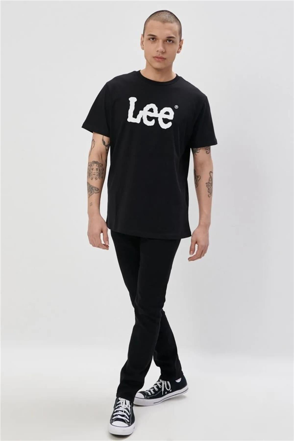 Lee Lightweight SS Wobbly Logo Crew Neck Bisiklet Yaka T-shirt L65QAI01