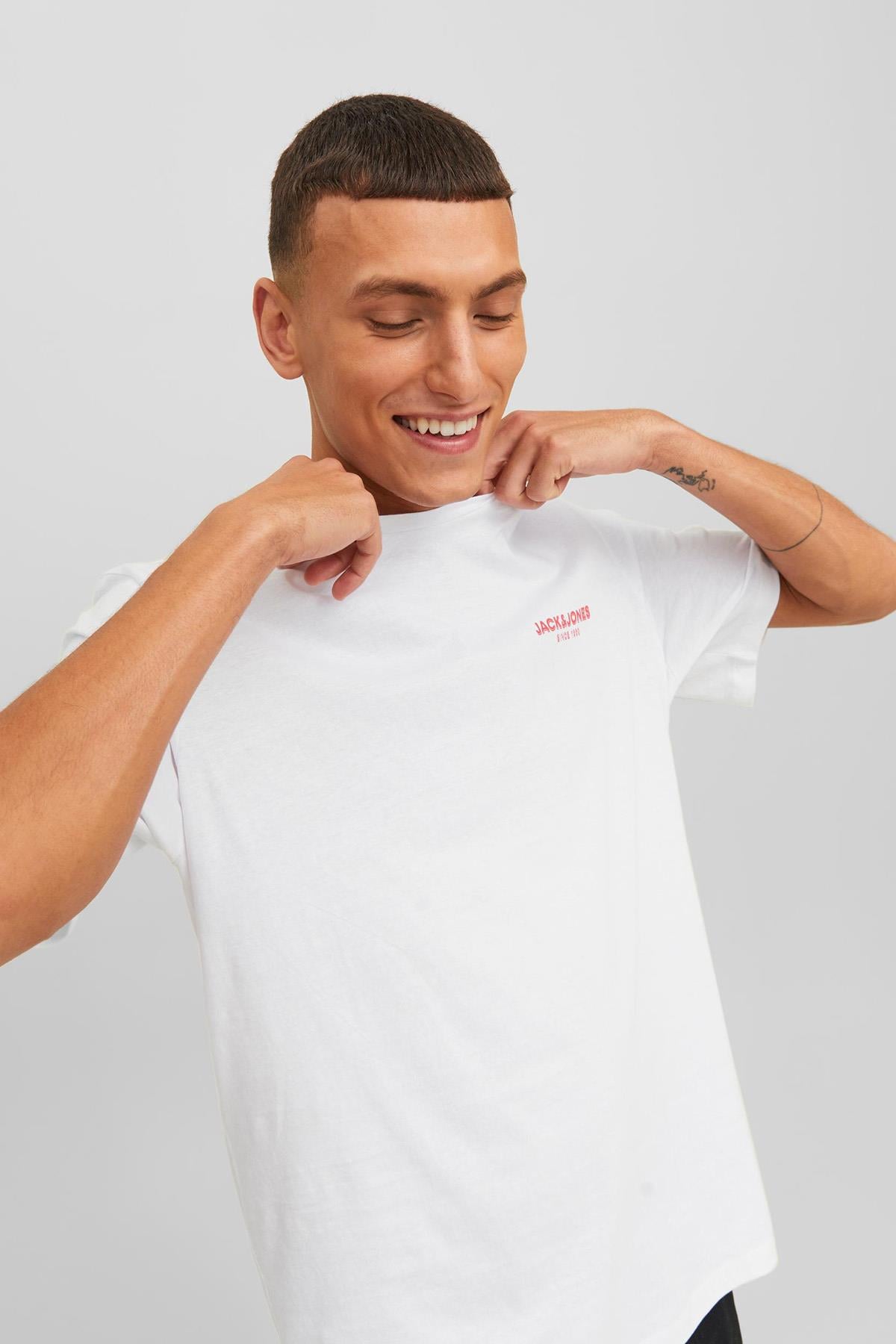 Jack&Jones Jcosnorkle Tee Ss Crew Neck Fst Erkek T-Shirt 12238844
