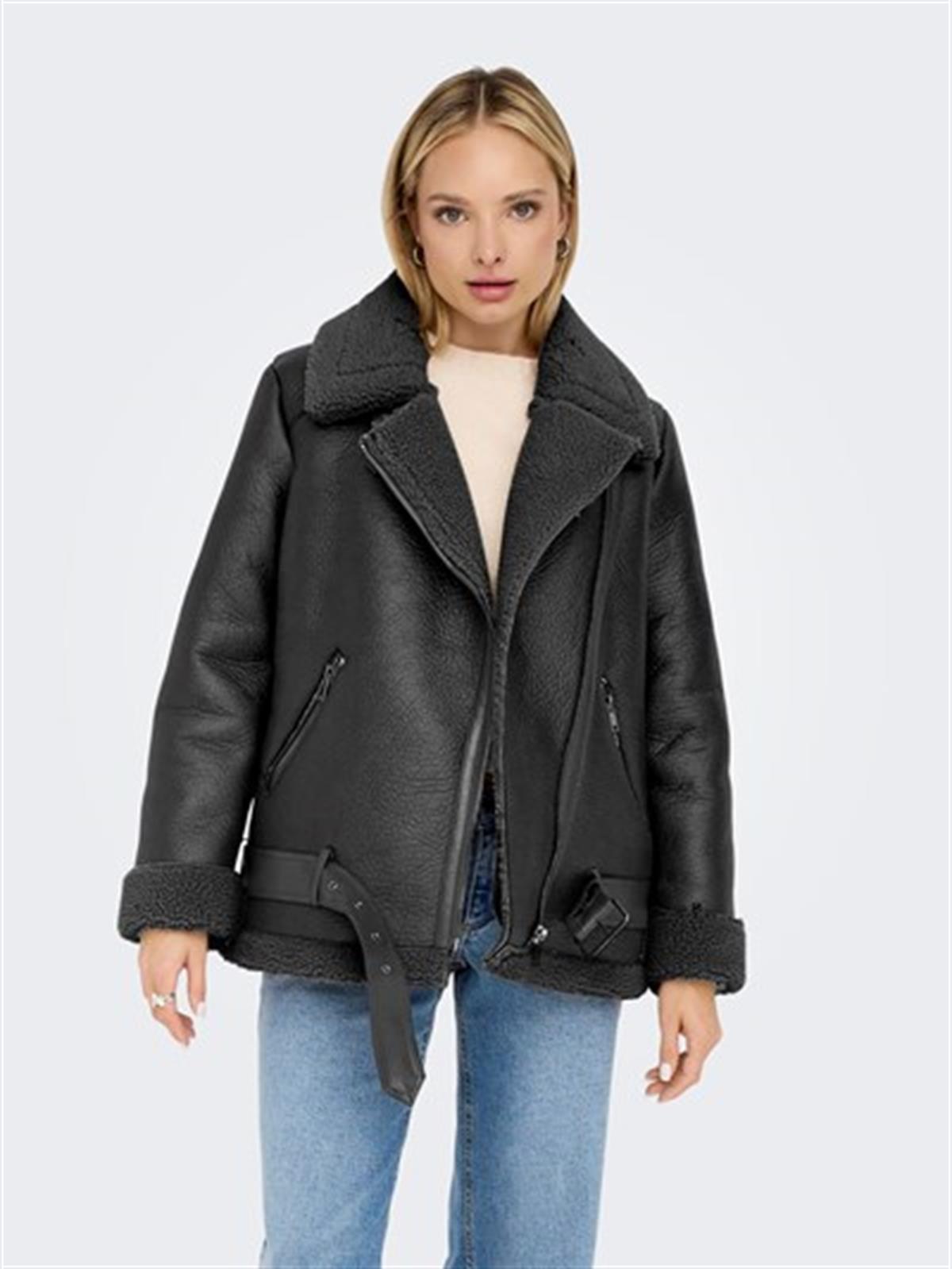 Only Onlnewlıs Faux Leather Avıator Cc Otw Kadın Mont 15300262