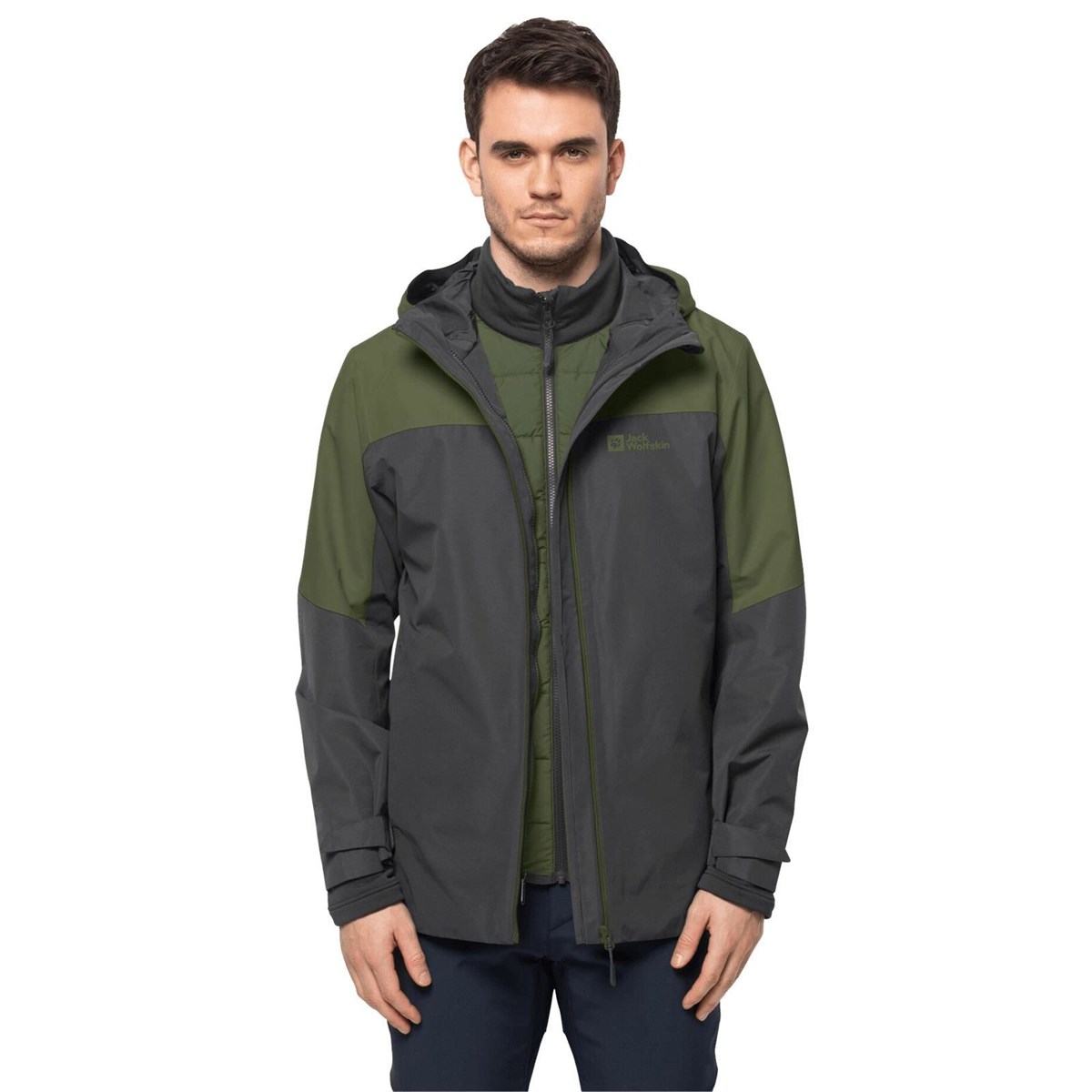 Jack Wolfskin Glaabach 3In1 Jkt M Erkek Outdoor Mont 1115291-4129