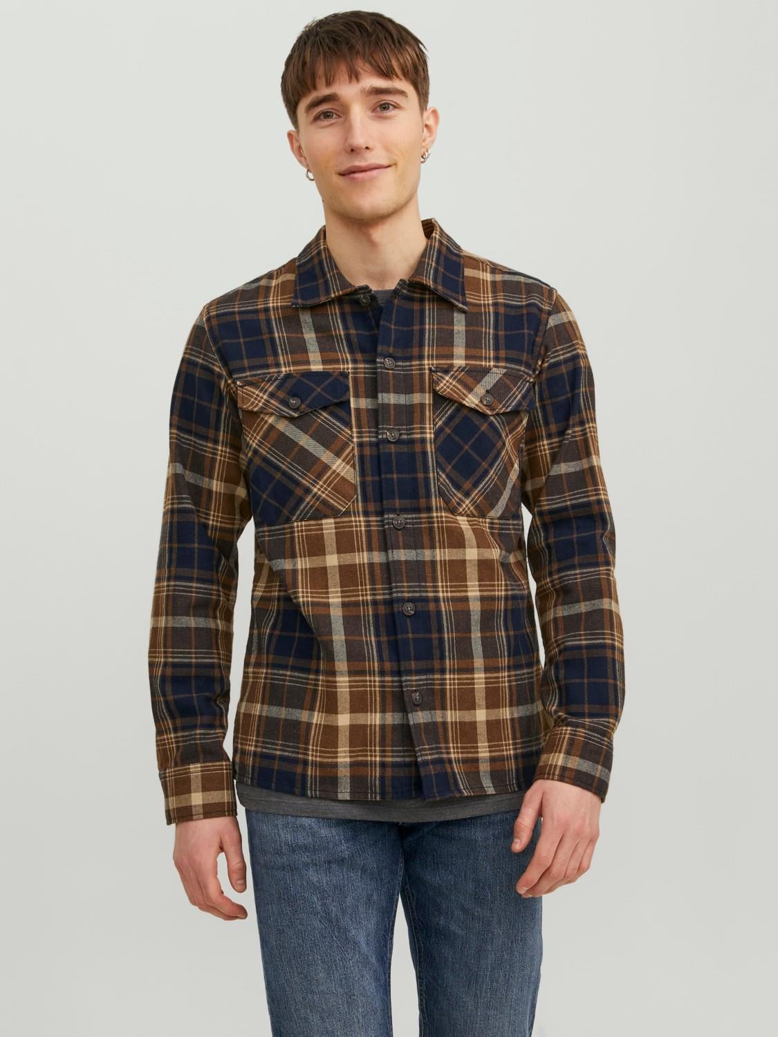 Jack&Jones  Jjeeddıe Overshırt Ls  Erkek Gömlek 12235986
