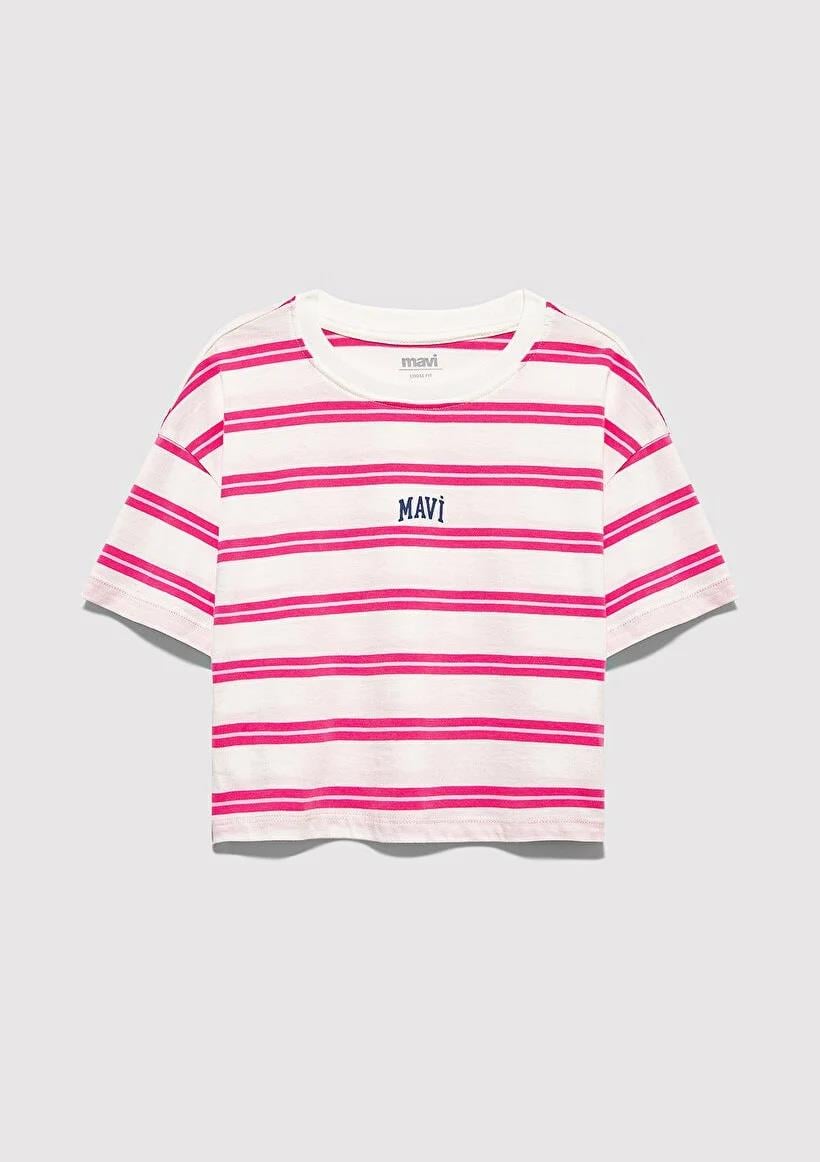Mavi Logo Baskılı Çocuk T-shirt-7610387-91358