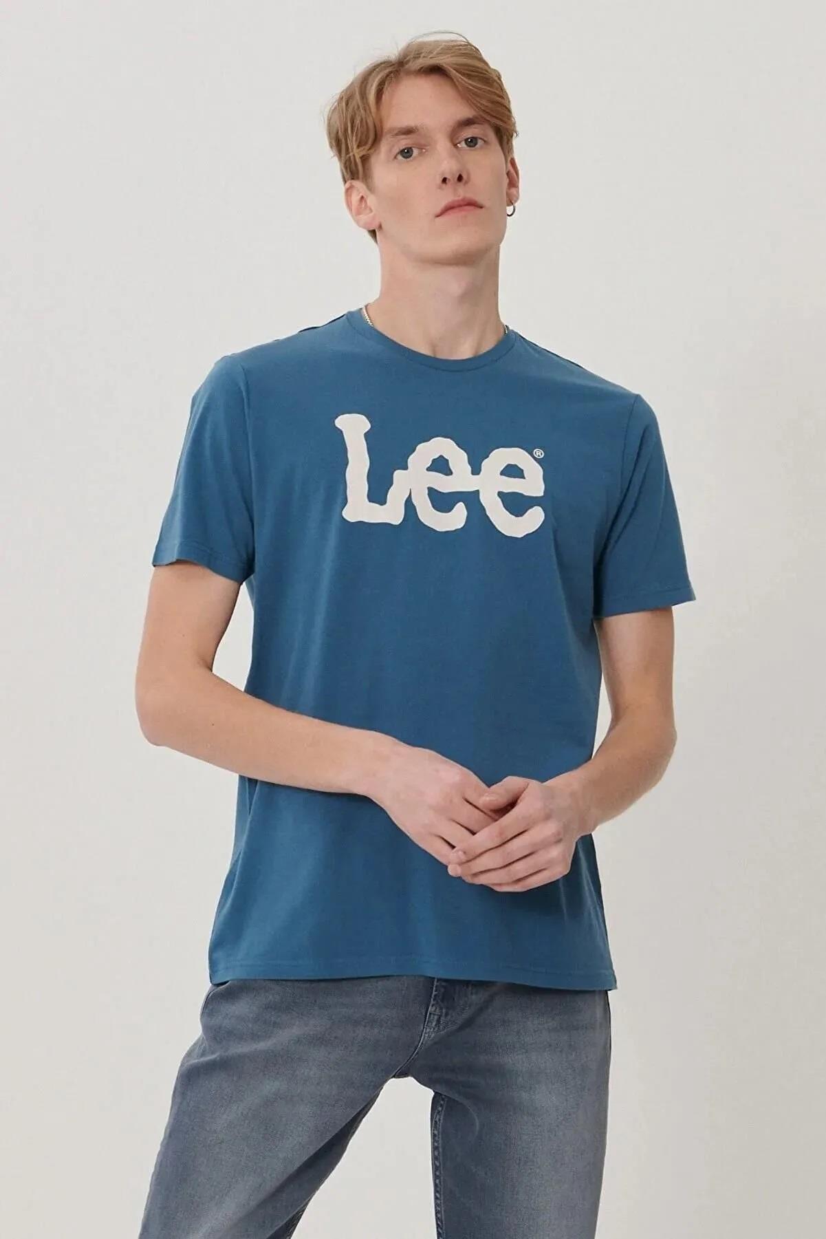 Lee Lightweight SS Logo Crew Neck Bisiklet Yaka Erkek T-shirt L65QAIQO