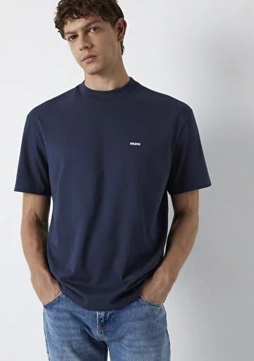 Mavi Mavi Baskılı  Gece Lacivert Erkek T-Shirt 0612216-70490
