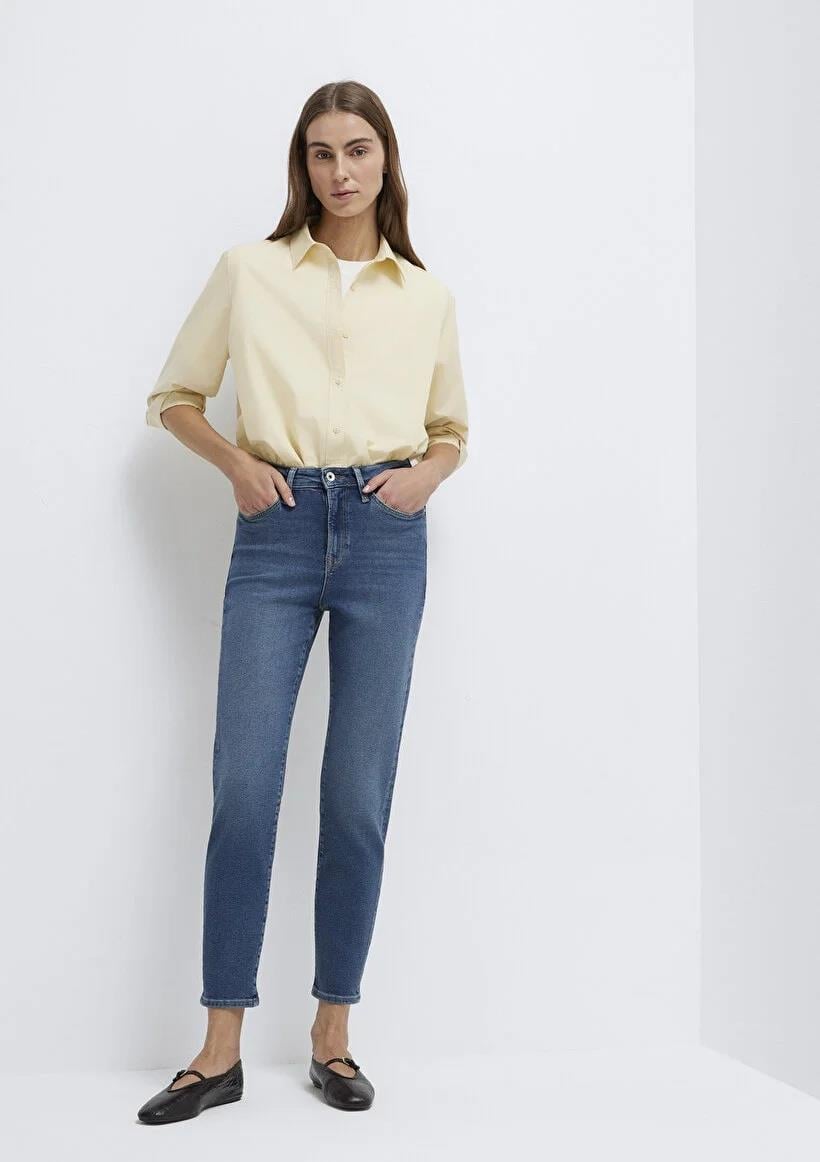 Mavi Star Dark Used Gold Shape Kadın Jean