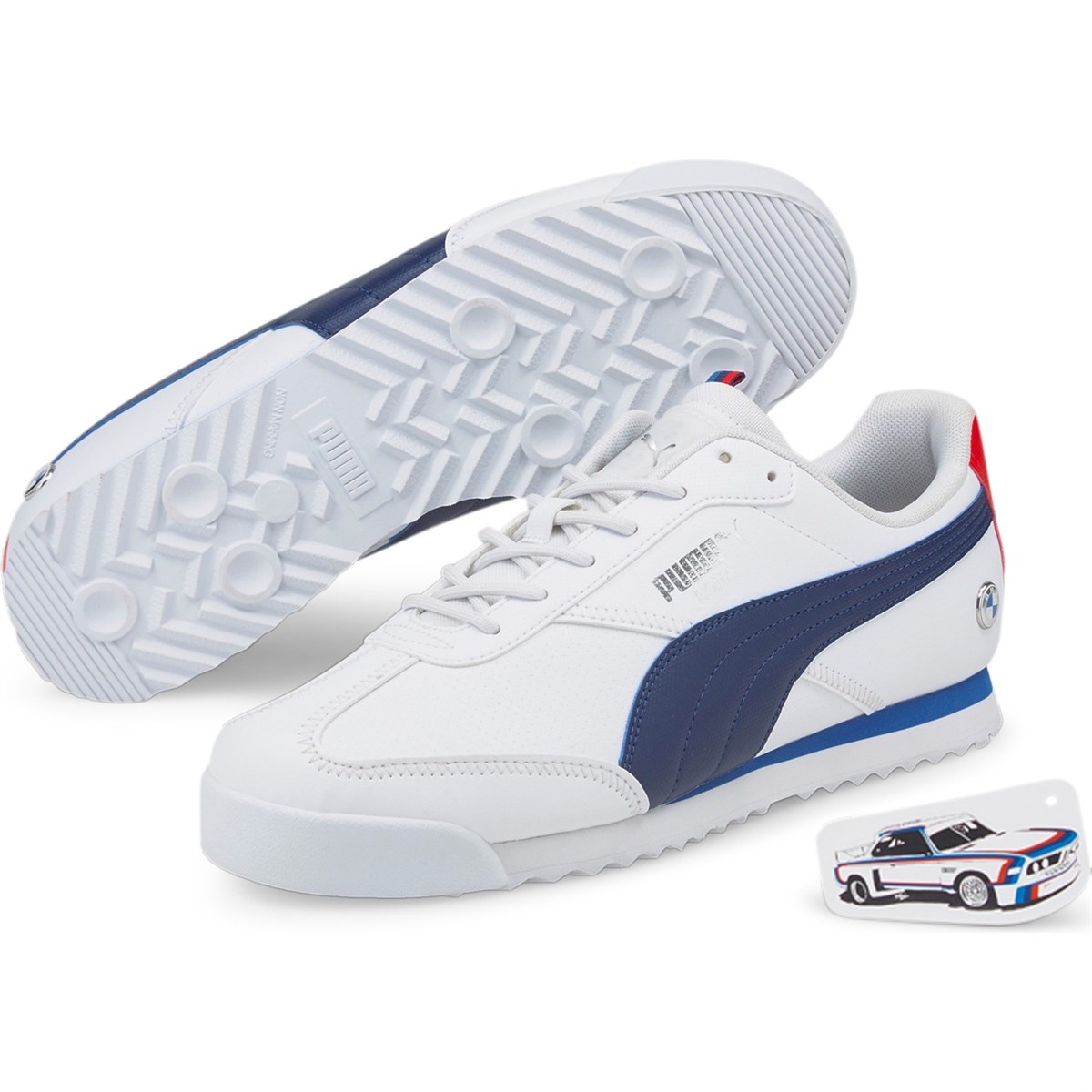 Puma Bmw Mms Roma Via Puma White-Estate Blue Erkek Günlük Ayakkabı 30709902