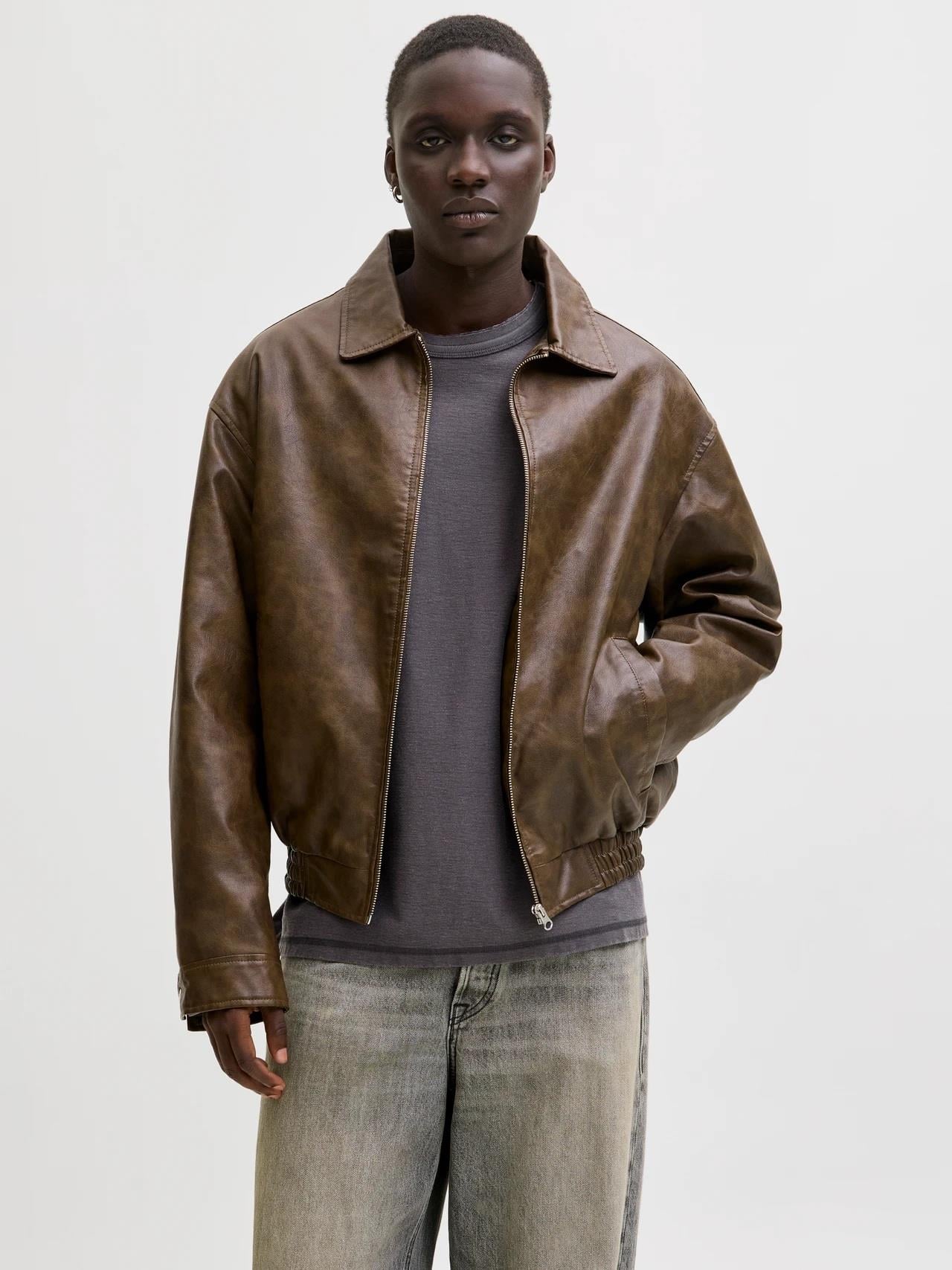 Jack&Jones Jjleon Pu Bomber Erkek Ceket 12289182