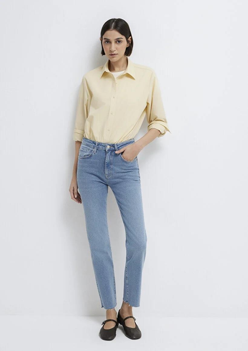 Mavi Vıola Mid Indigo Premium Blue Kadın Jean Pantolon 101048-91000