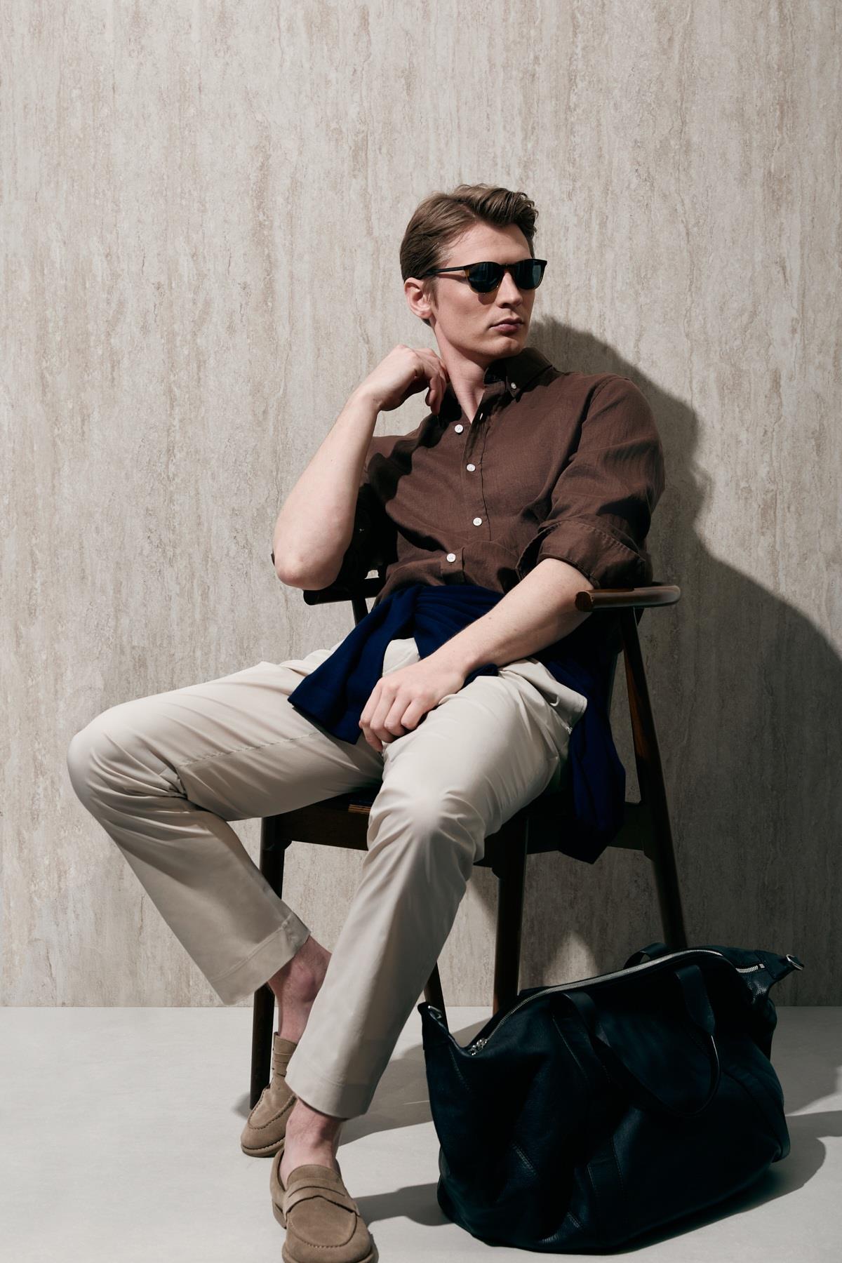 Lufian Pitaya Erkek Keten Gömlek Comfort Fit-111010654