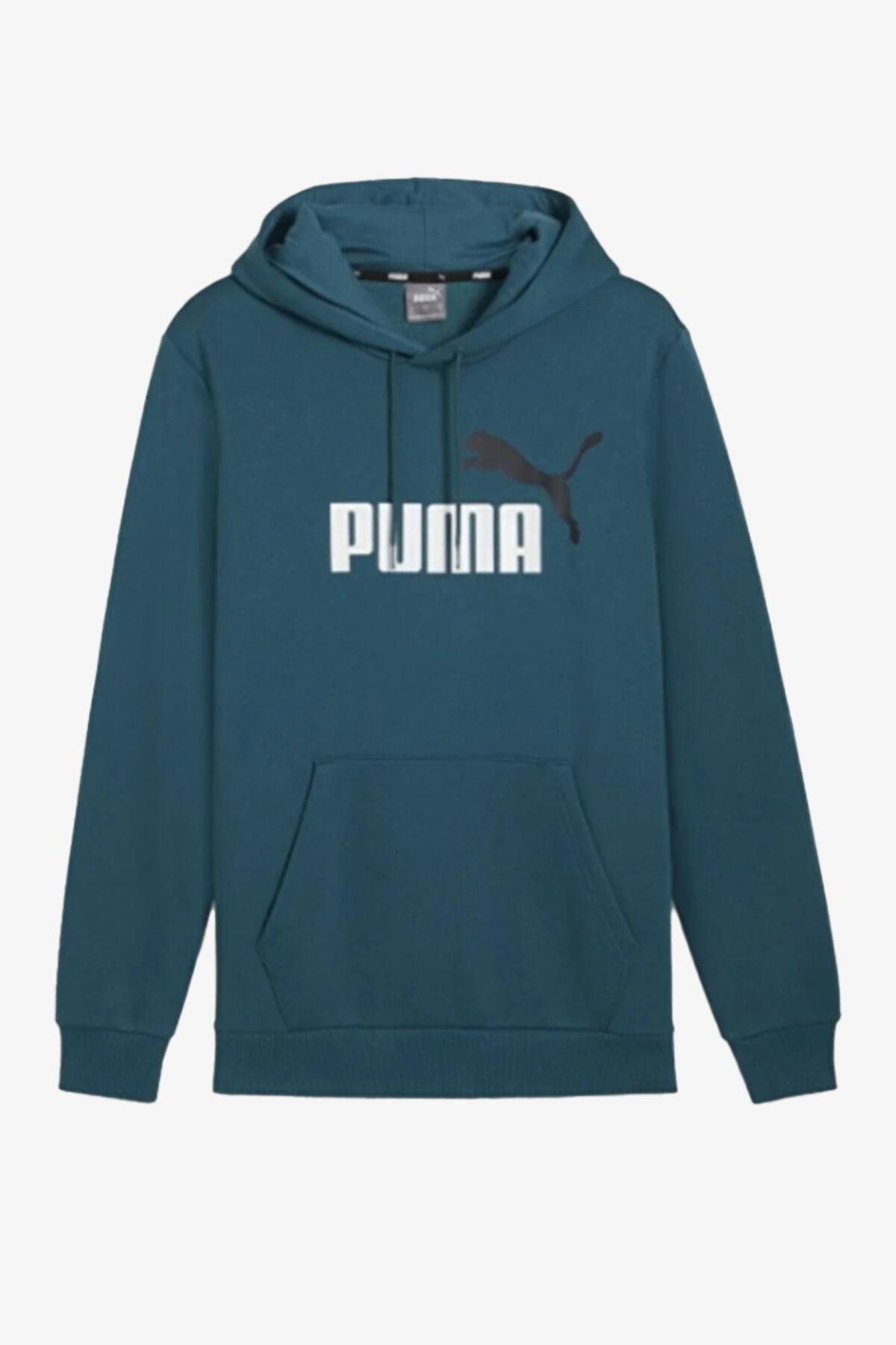 Puma Ess+ 2 Col Big Logo Hoodie Erkek Sweatshirt