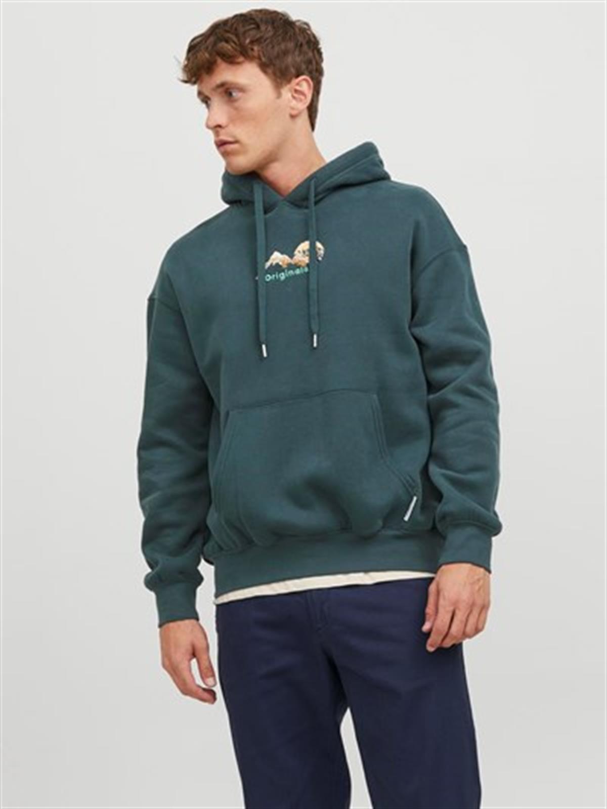 Jack&Jones Orıgınals Jorsılverlake  Hood Erkek Sweatshirt 12242357