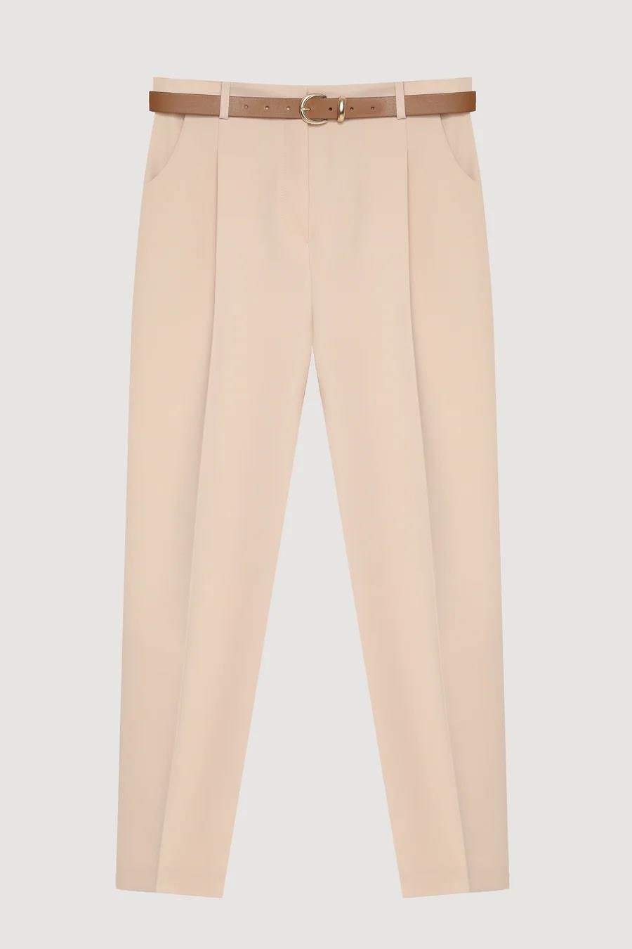 Quzu Yüksek Bel Kemerli Pensli Pantolon 25YPNT00430