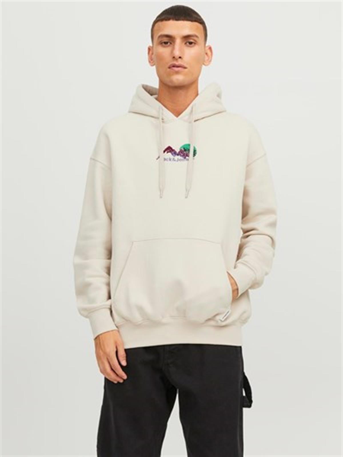 Jack&Jones Orıgınals Jorsılverlake  Hood Erkek Sweatshirt 12242357