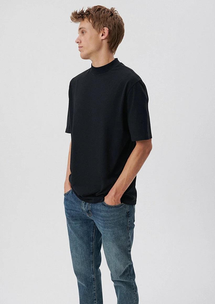 Mavi Bisiklet Yaka Erkek Siyah T-shirt 0611193-900