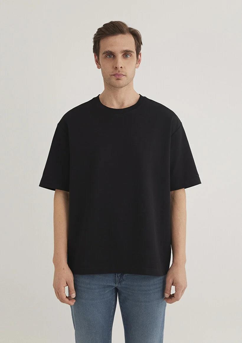 Mavi Kısa Kol  Siyah Erkek T-Shirt 0612518-900