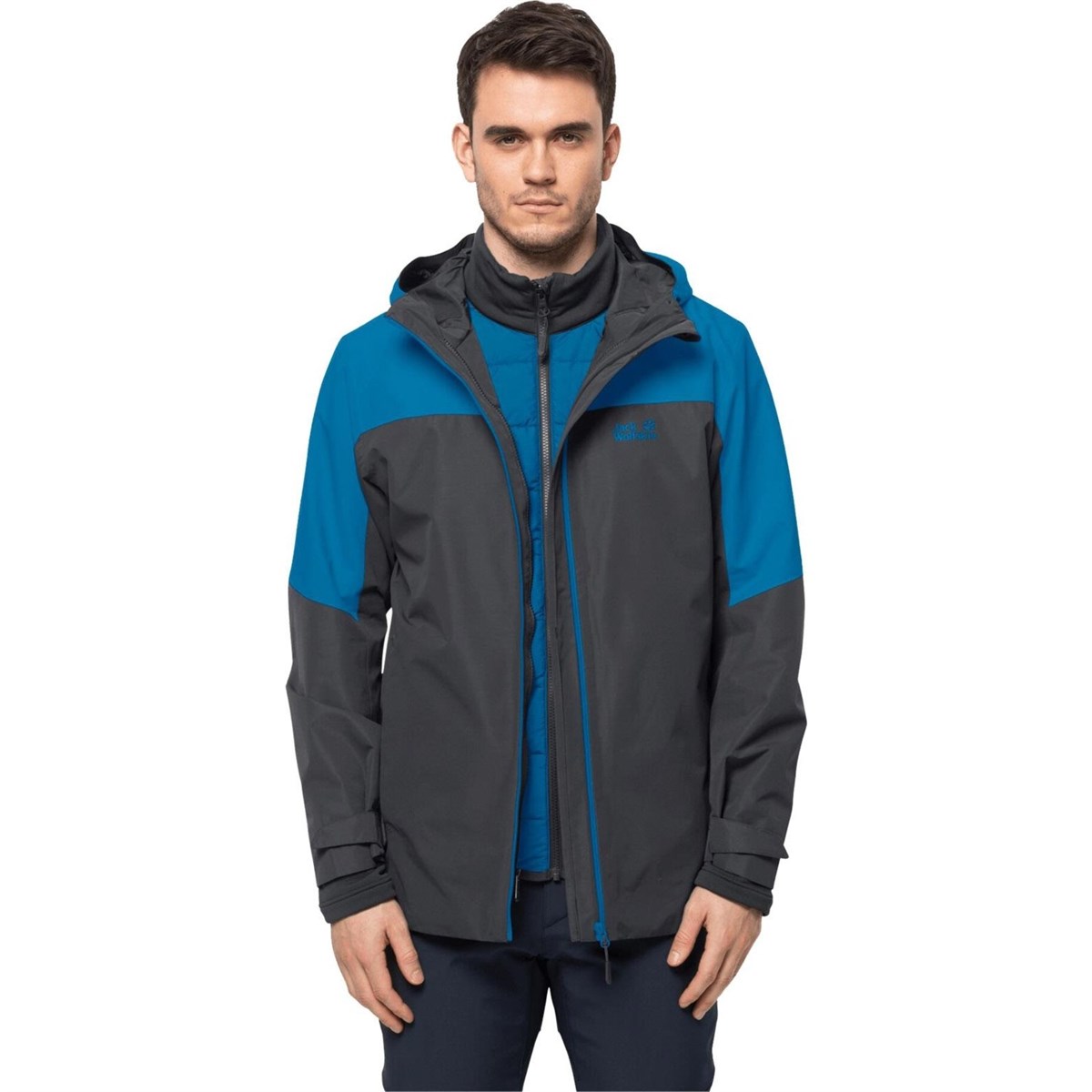 Jack Wolfskin Glaabach 3In1 Jkt M Erkek Outdoor Mont 1115291-1361