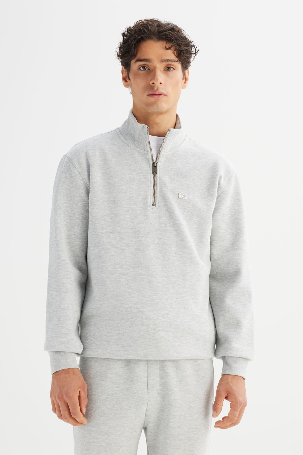 Lee Erkek Pike Interlock Half Zip Sweatshirt
