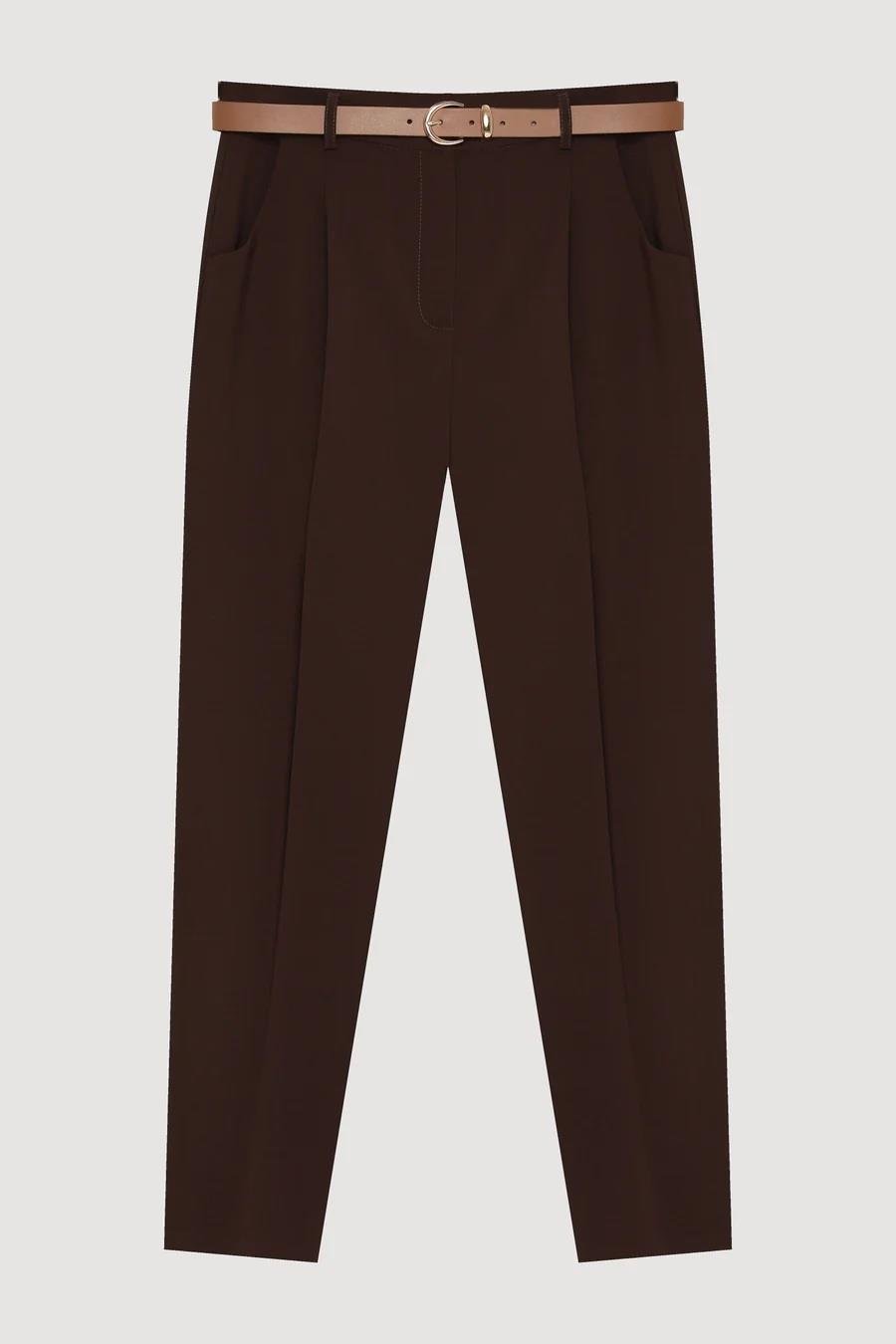 Quzu Yüksek Bel Kemerli Pensli Pantolon 25YPNT00430