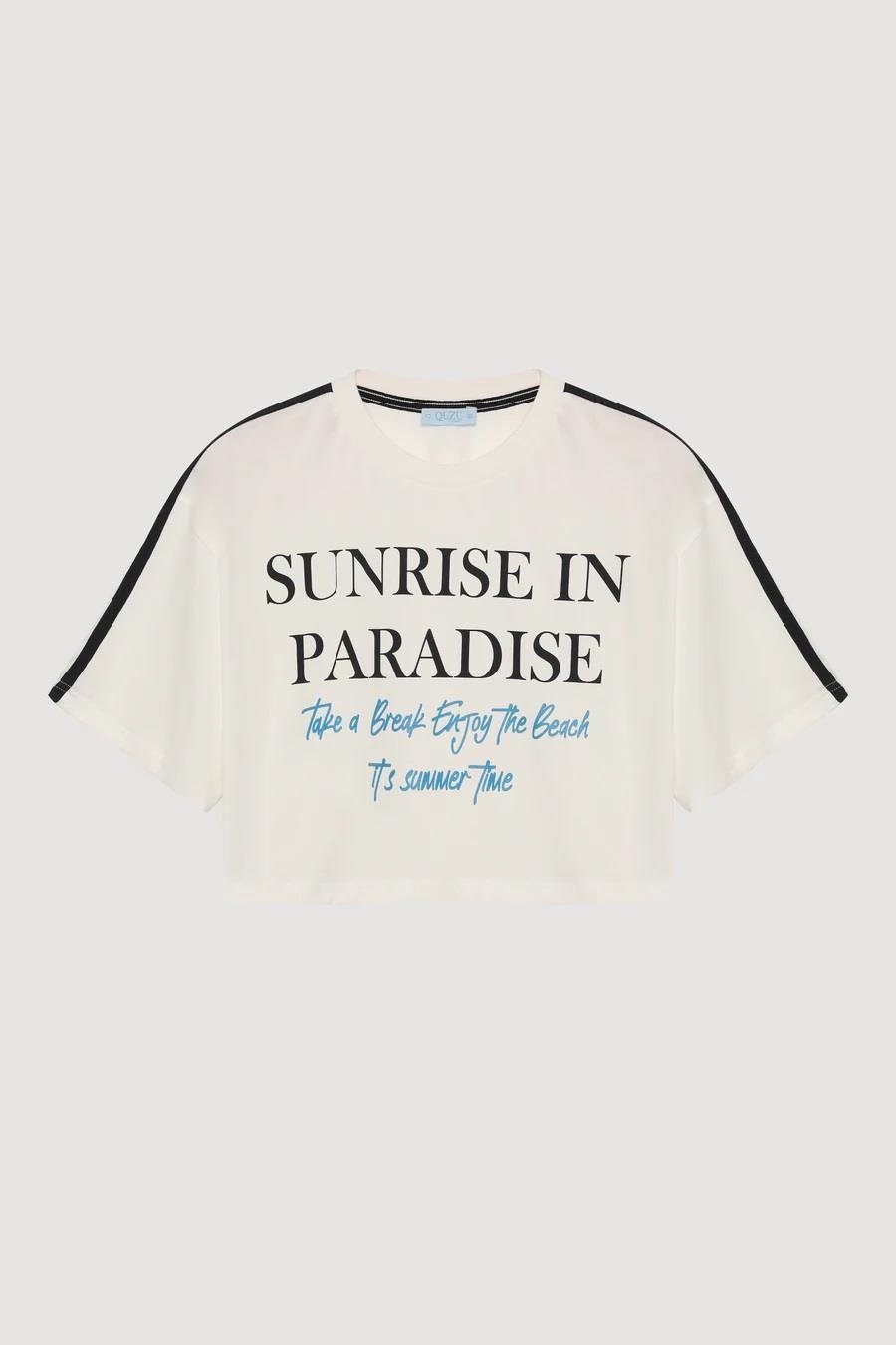 Quzu Baskı ve Tiktak Detaylı T-shirt 25YTSH00710