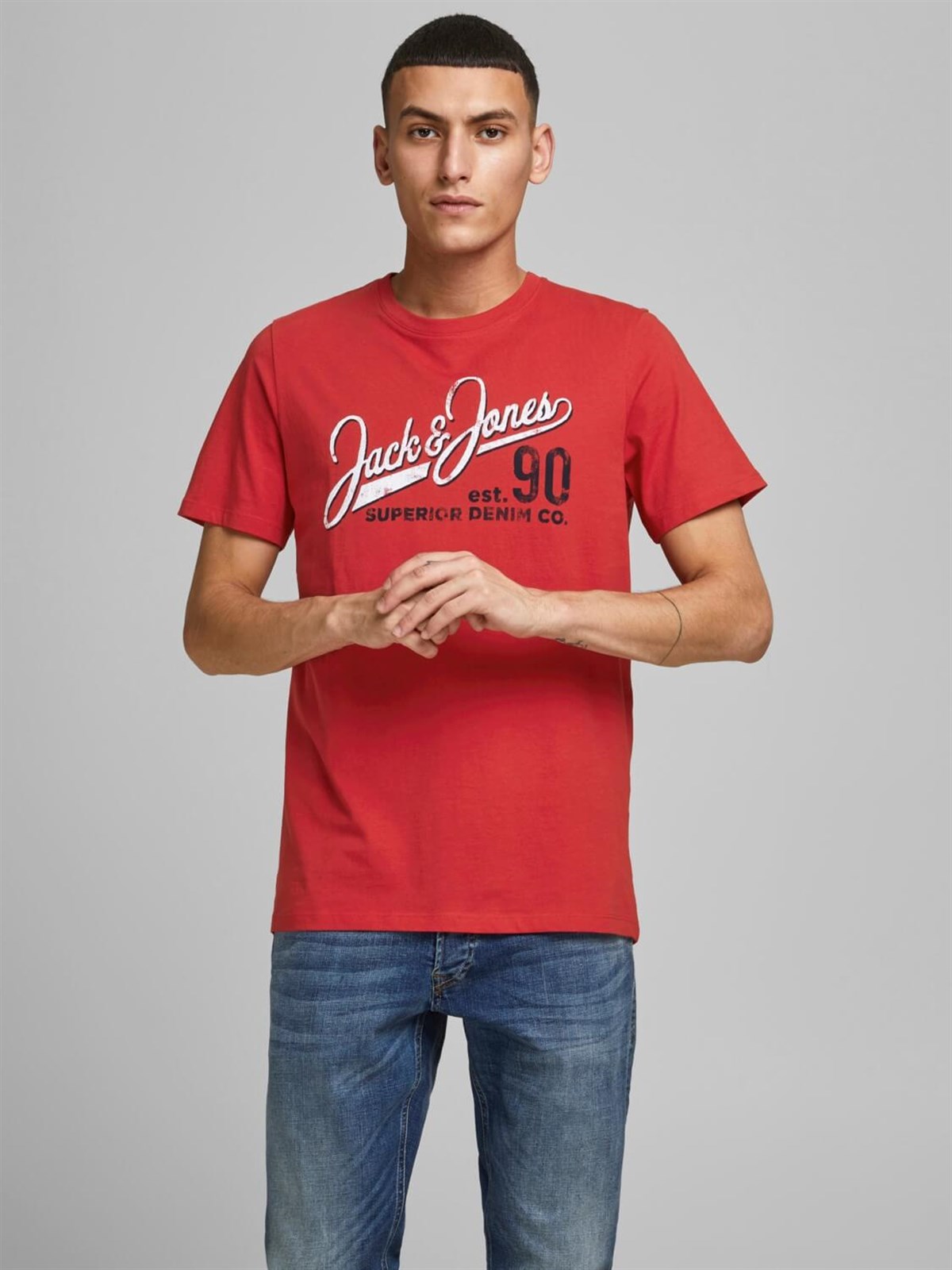 Jack&Jones  Jjelogo Tee Ss O-Neck 2 Col  Erkek T-Shirt-12180867