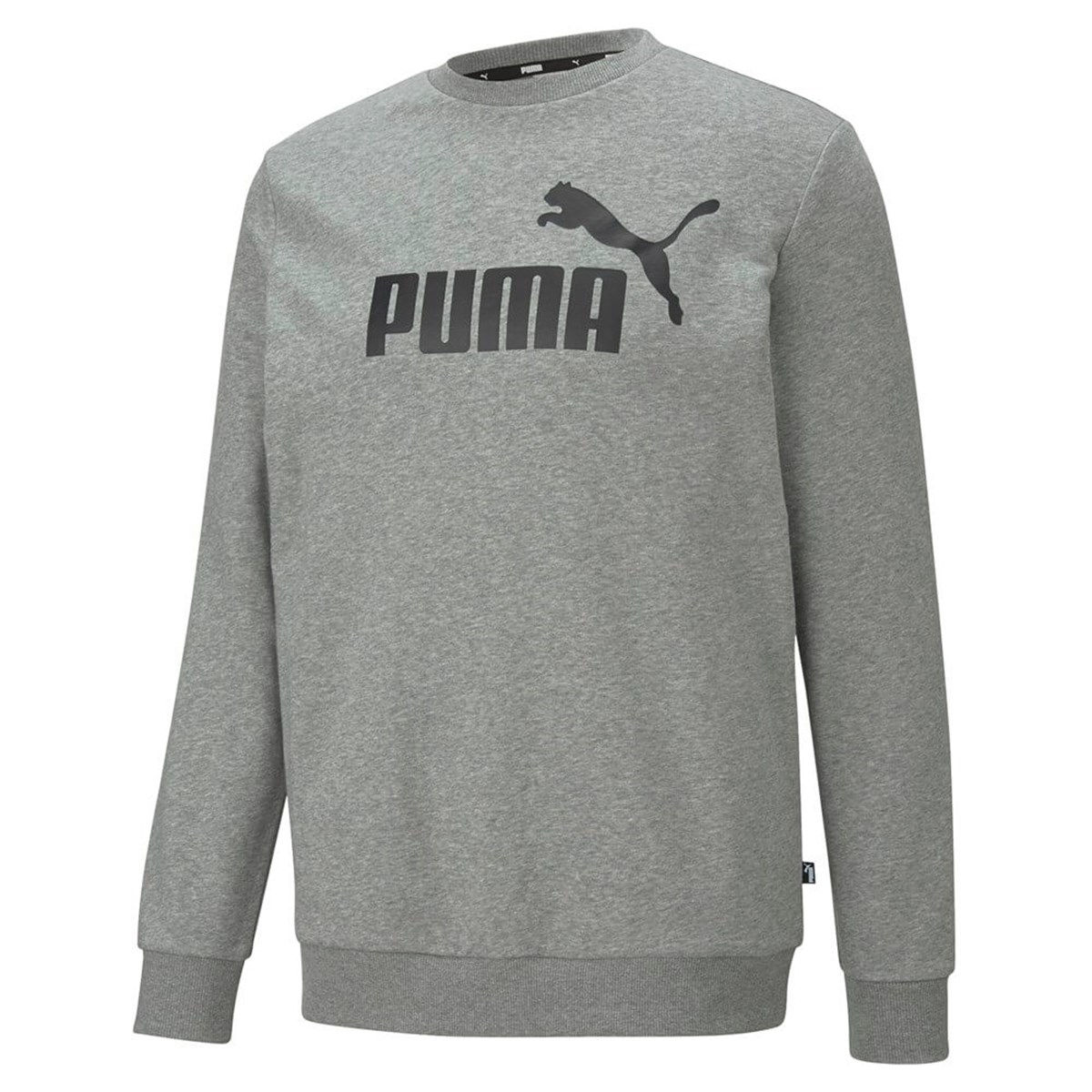 Puma Ess Big Logo Crew Erkek Sweatshirt Gray Heather - 58668003