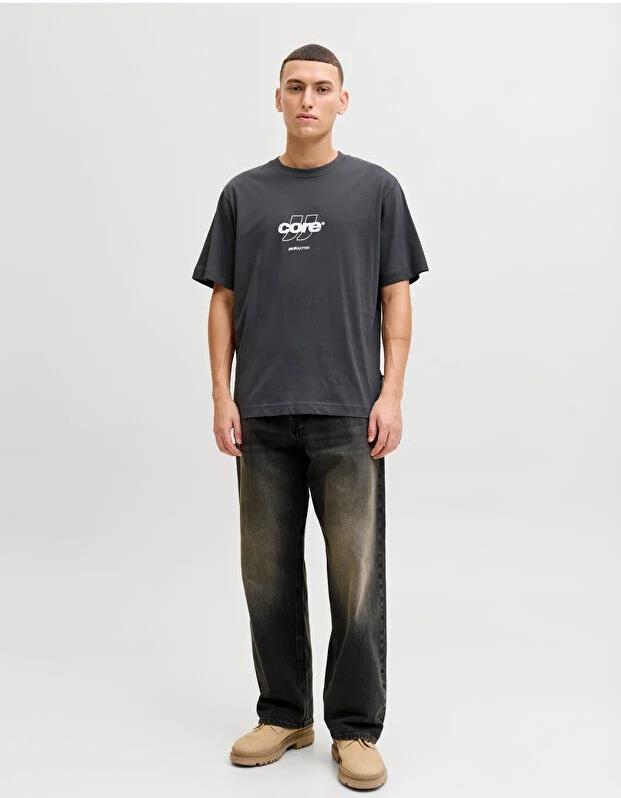 Jack&Jones Core Jcoclub Front Prınt Tee Ss Crew  Neck Erkek T-Shirt 12289868