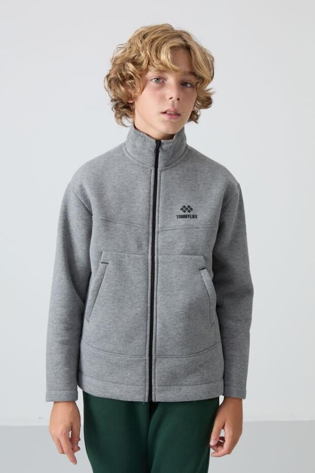 Tommy Life Erkek Çocuk Tam Fermuarlı Sweatshirt