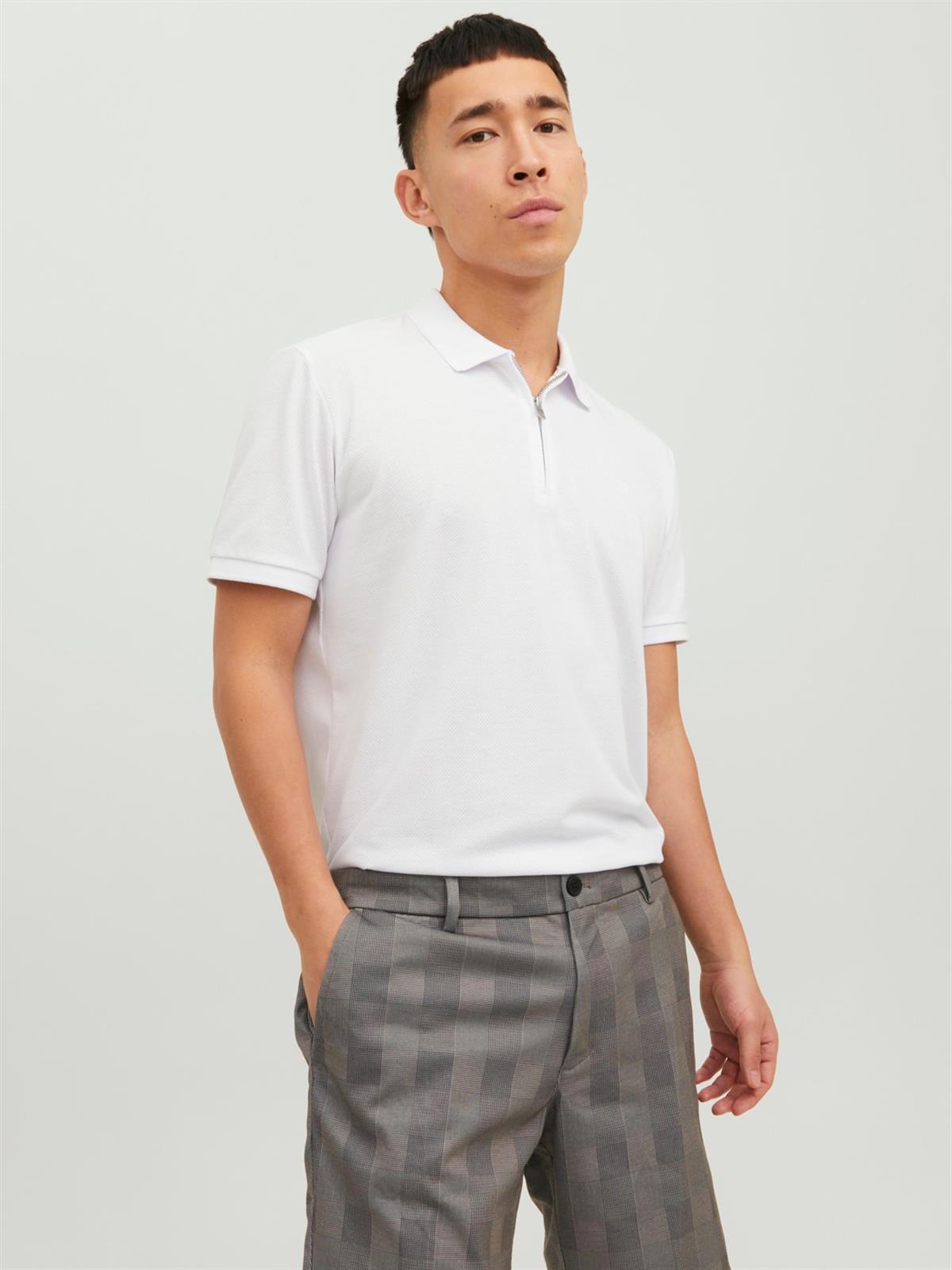 Jack&Jones Premıum Jprblascott Zıp Ss Polo Sn Erkek T-Shirt 12236235