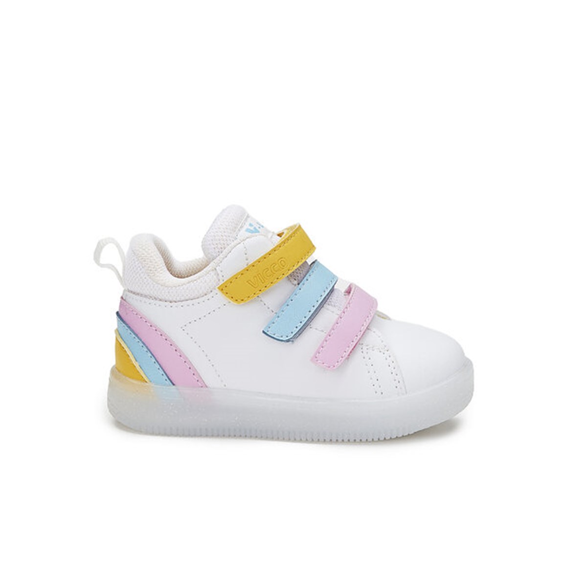 Vicco Rainbow Beyaz-Pembe Bebe Işıklı Bot 220.B22K.180-1106