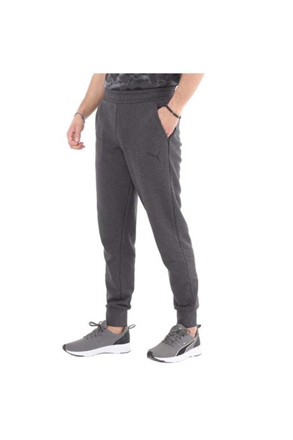 Puma Ess Logo Pants  Cl Dark Gray Heather-C Erkek Eşofman Altı 58671695