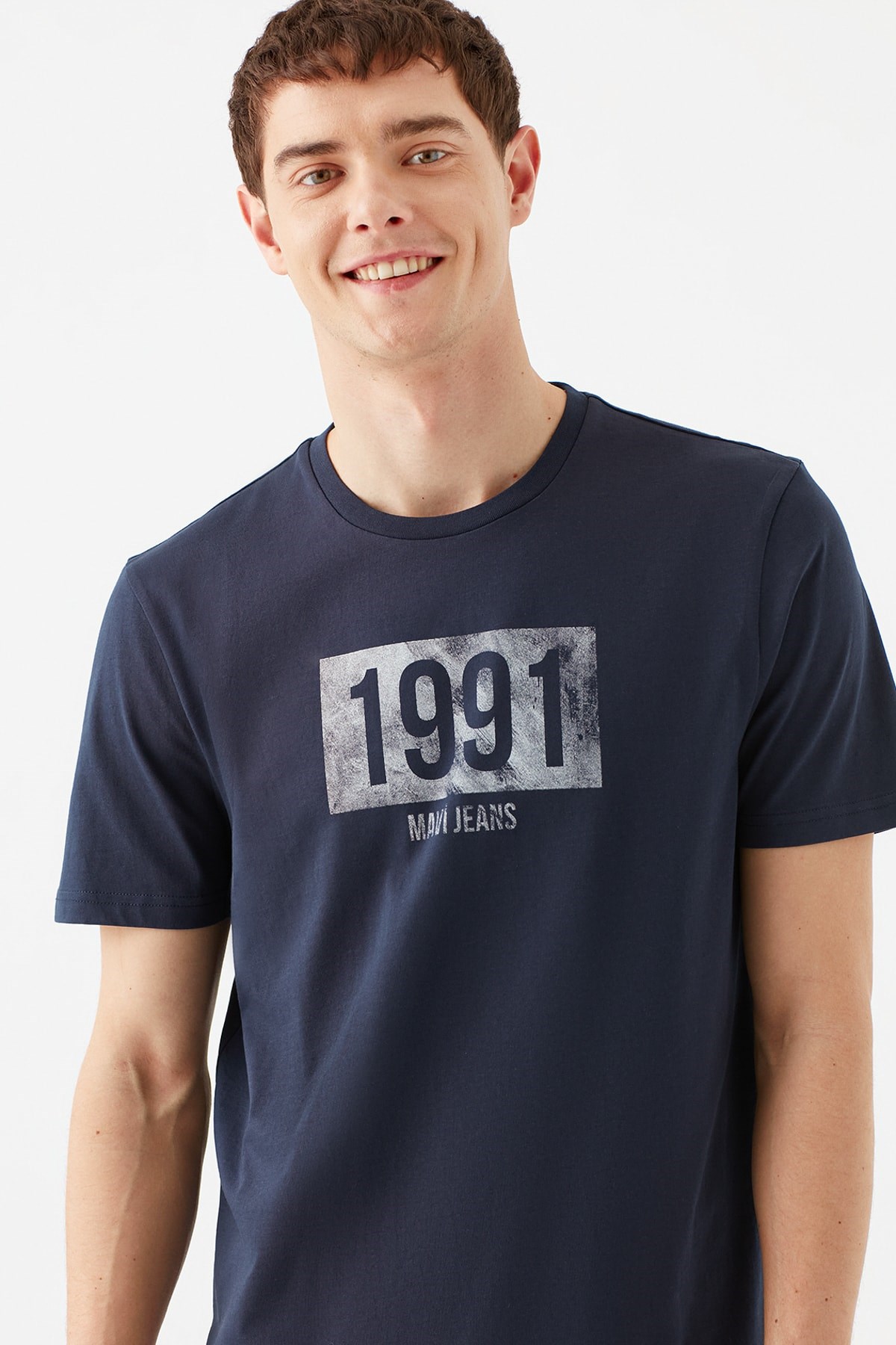 Mavi 1997 Baskılı Erkek T-Shirt