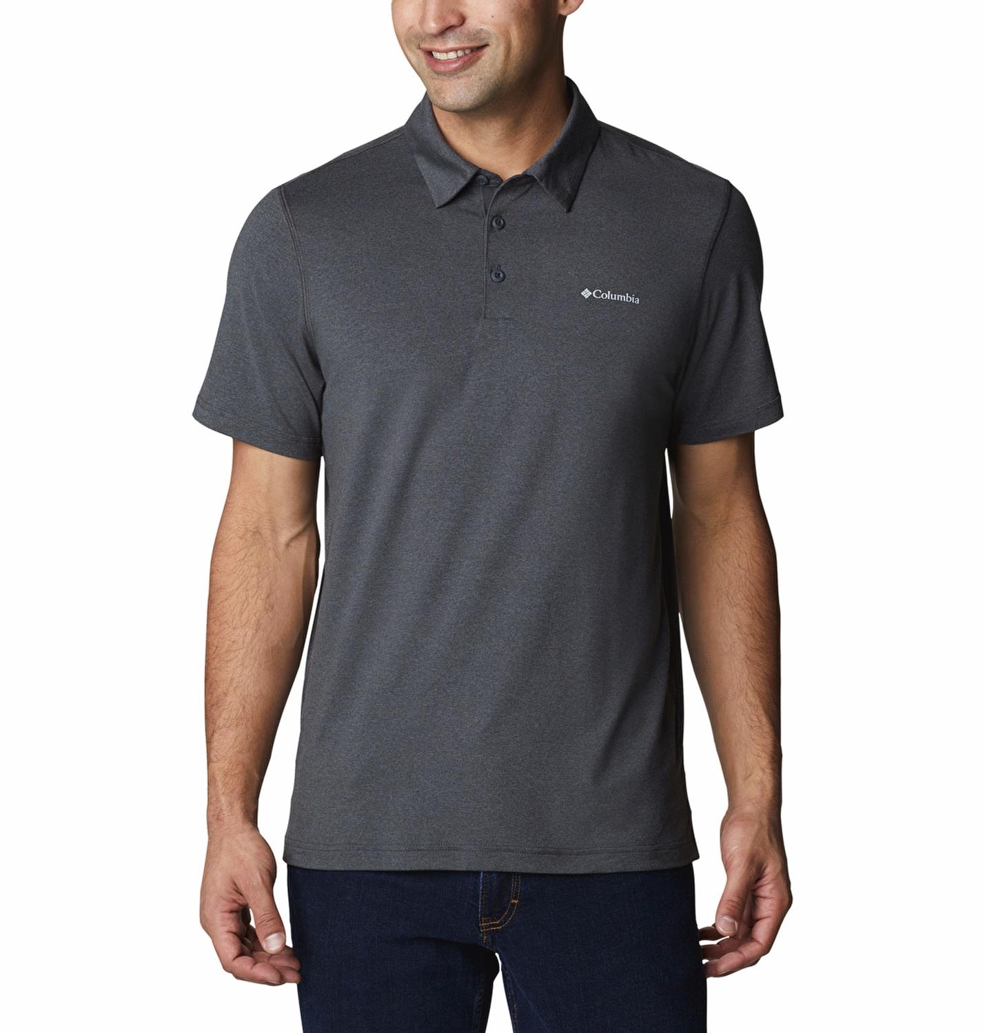 Columbia Tech Traıl Kısa Kollu Polo Erkek T-Shirt AO2933_013