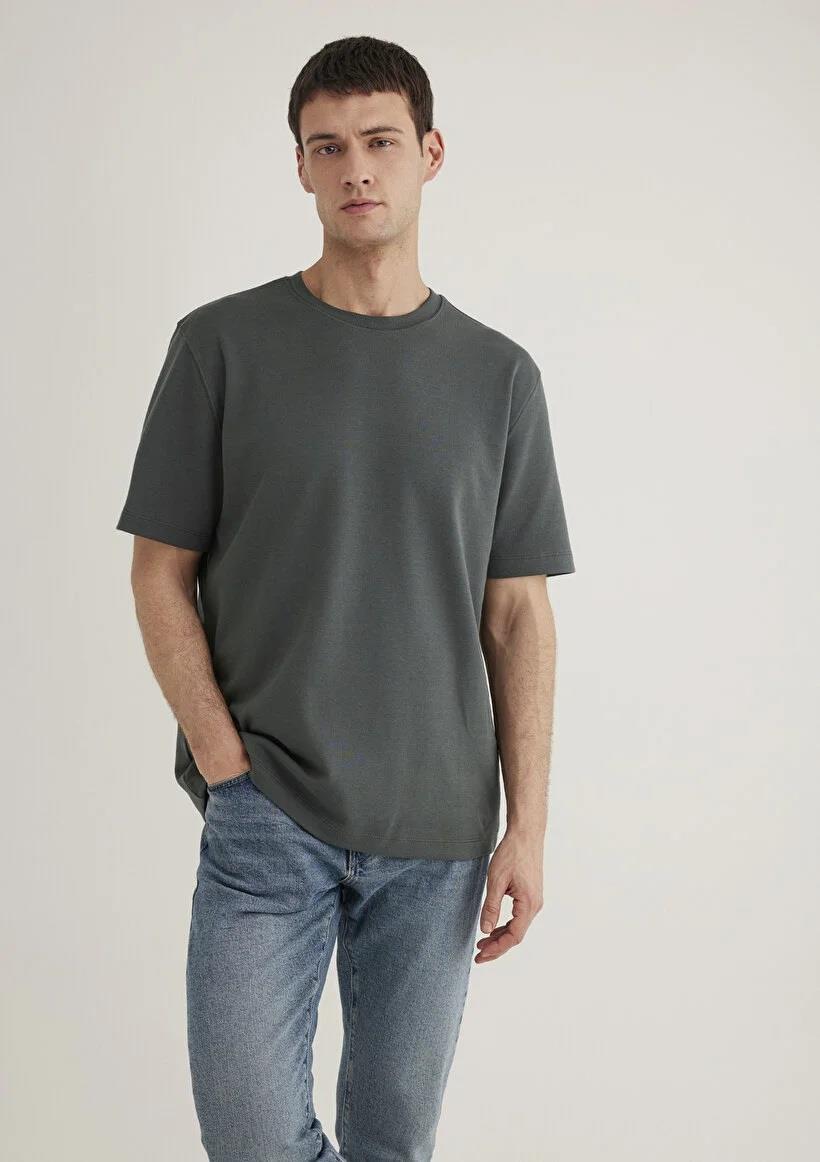 Mavi Kısa Kol  Yosun Yeşili Erkek T-Shirt 0612731-71598