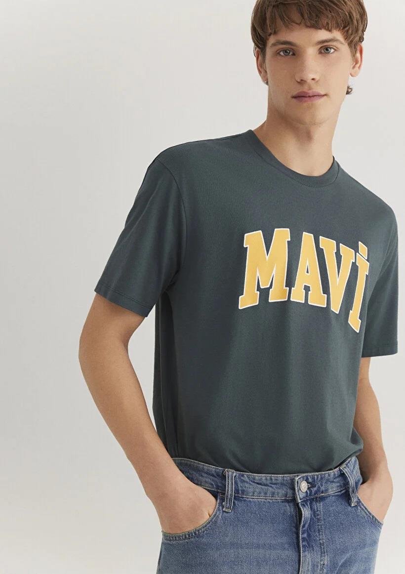 Mavi Logo  Yosun Yeşili Erkek T-Shirt 0611711-71598