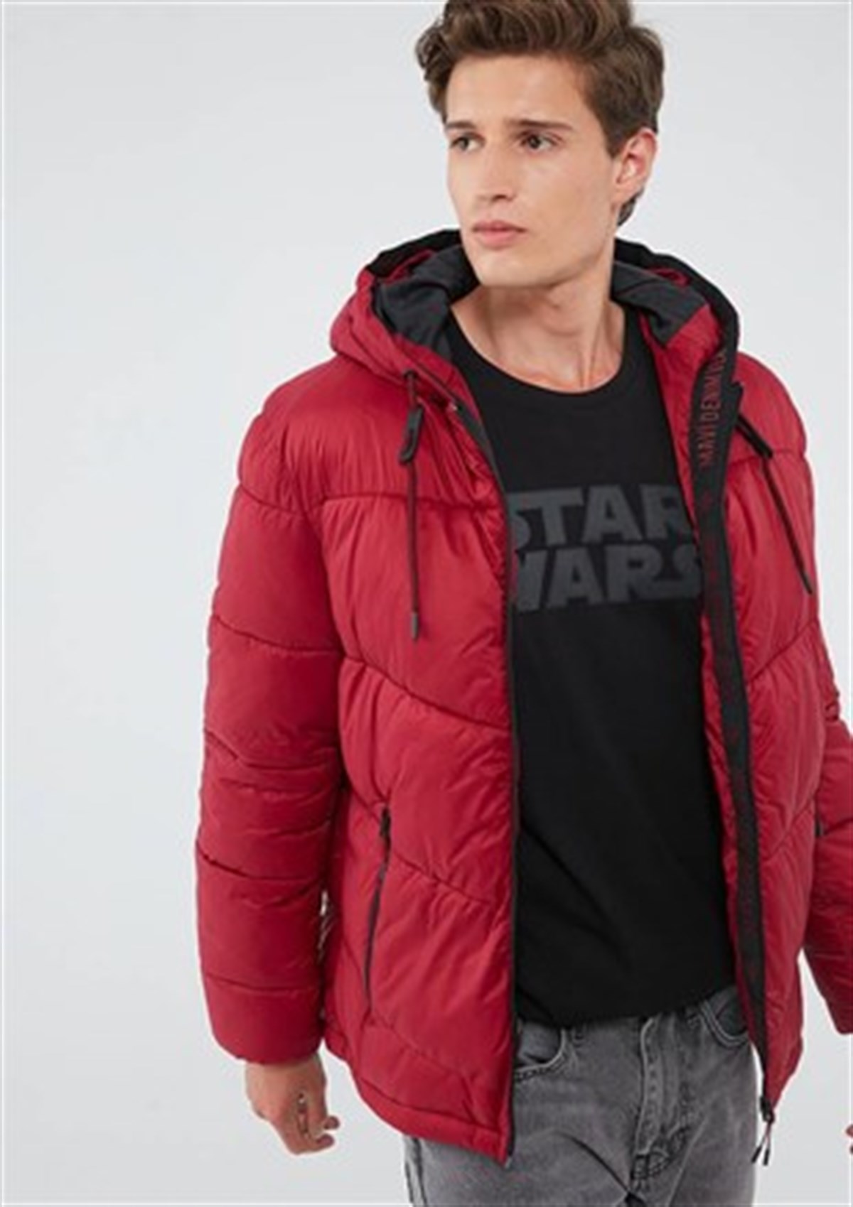 Mavi Fermuarlı Erkek Mont / M010419-34329