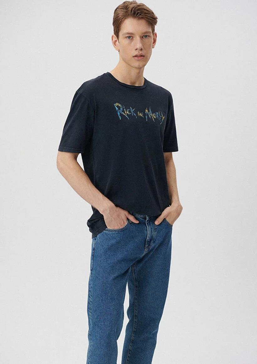Mavi Rıck And Morty Baskılı  Antrasit Erkek T-Shirt 067110-34314