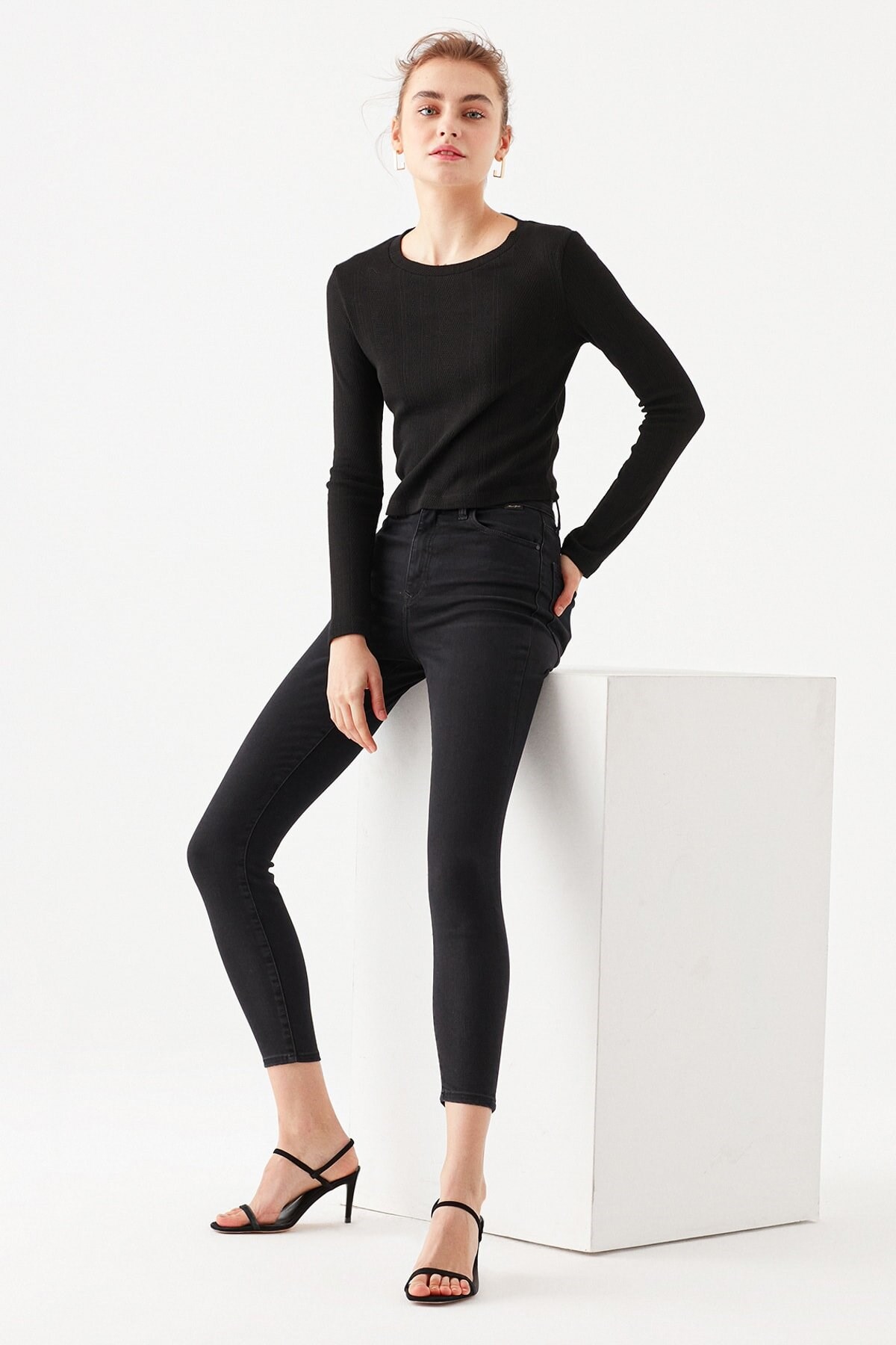 Mavi Acaip Dark Smoke Str Kadin Pantolon 101065-32045